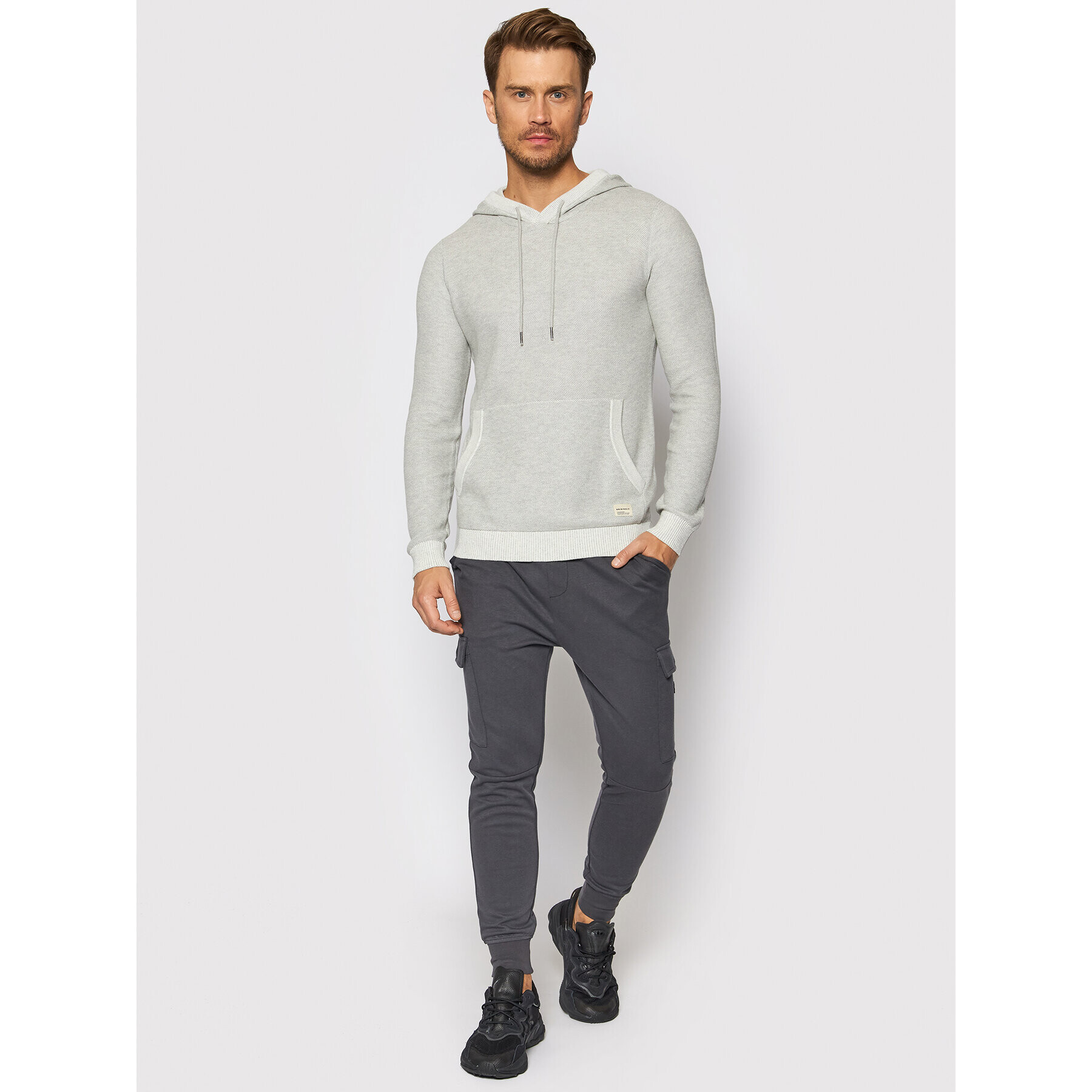 Jack&Jones Mikina Woods 12193530 Šedá Regular Fit - Pepit.cz