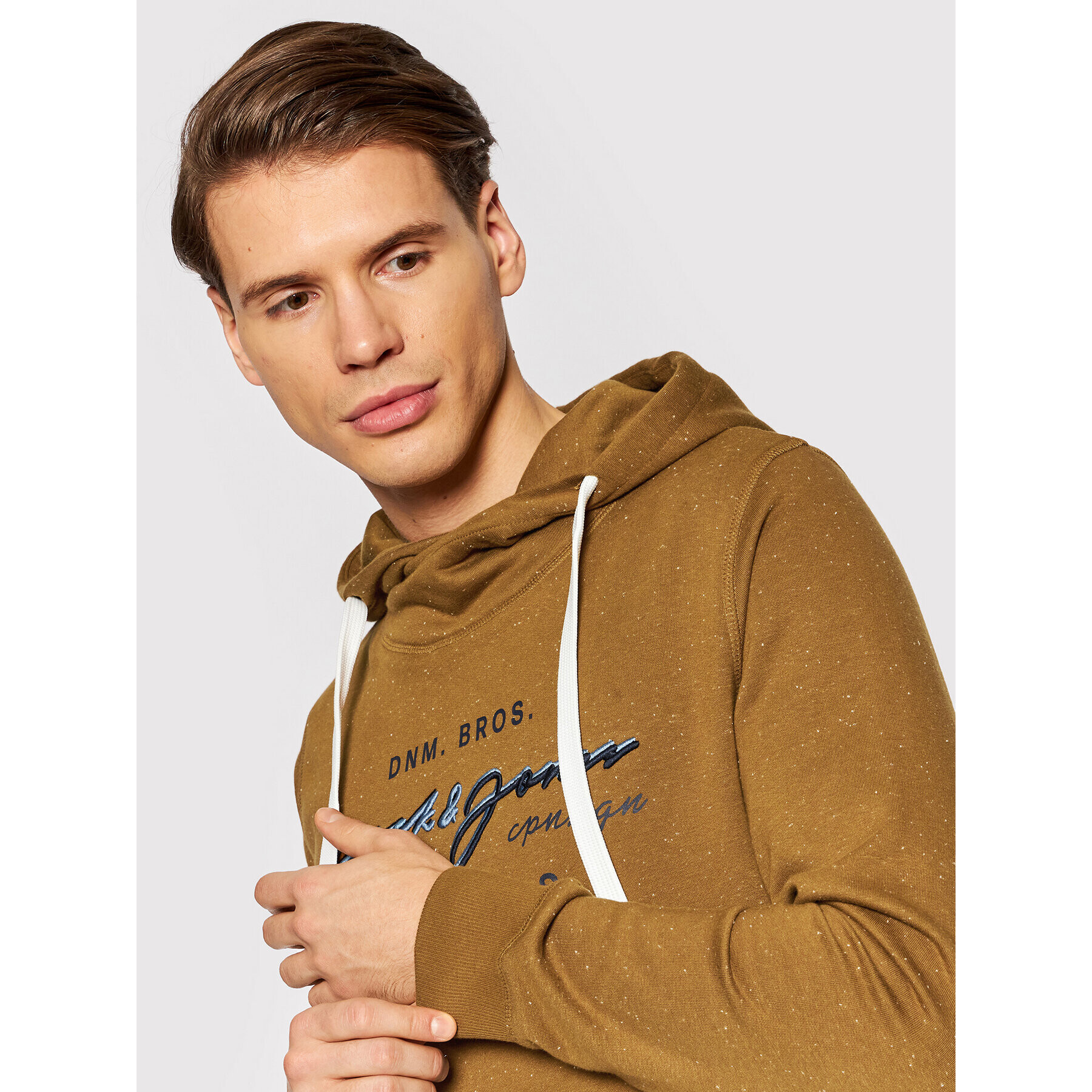 Jack&Jones Mikina Woods 12193647 Hnědá Standard Fit - Pepit.cz