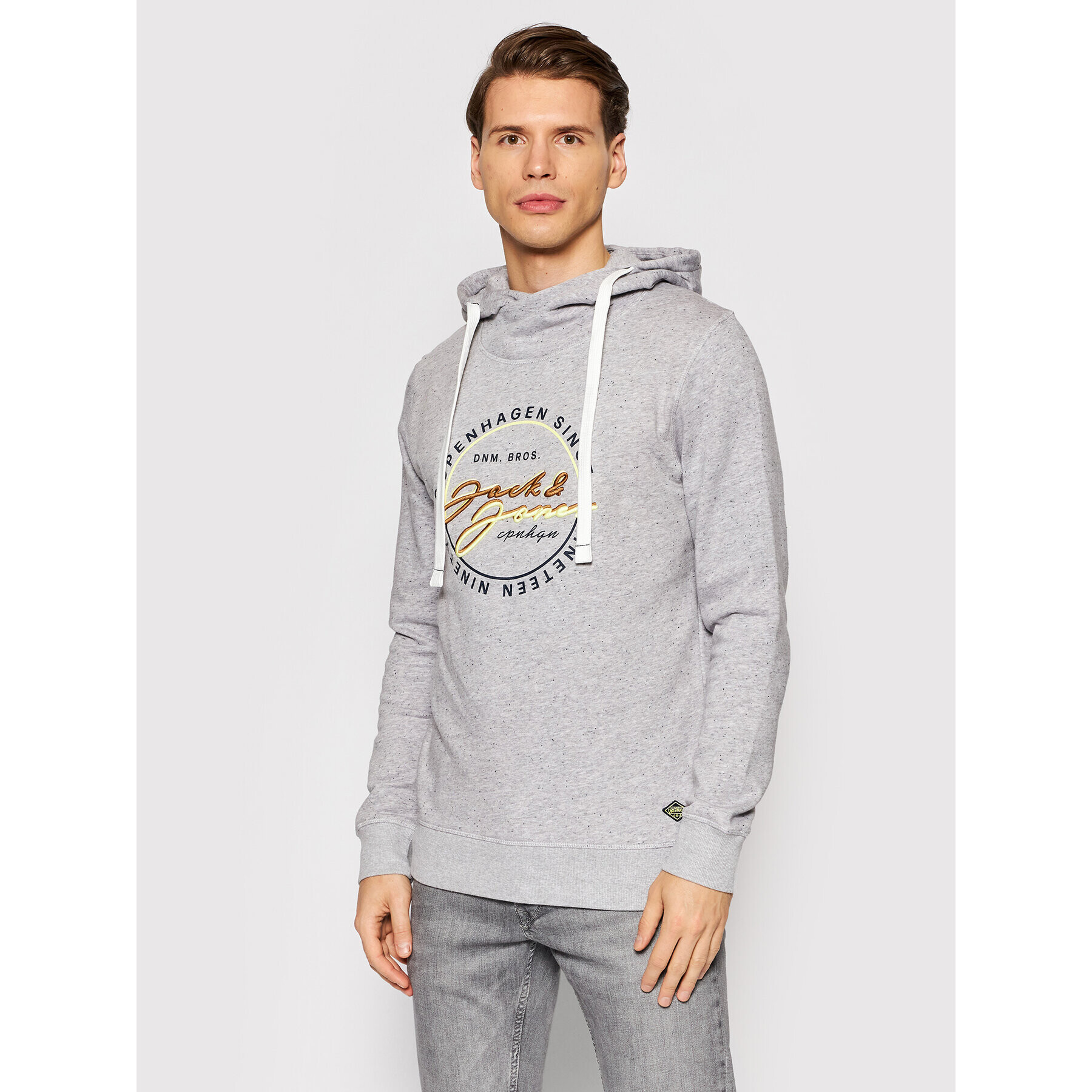 Jack&Jones Mikina Woods 12193647 Šedá Standard Fit - Pepit.cz