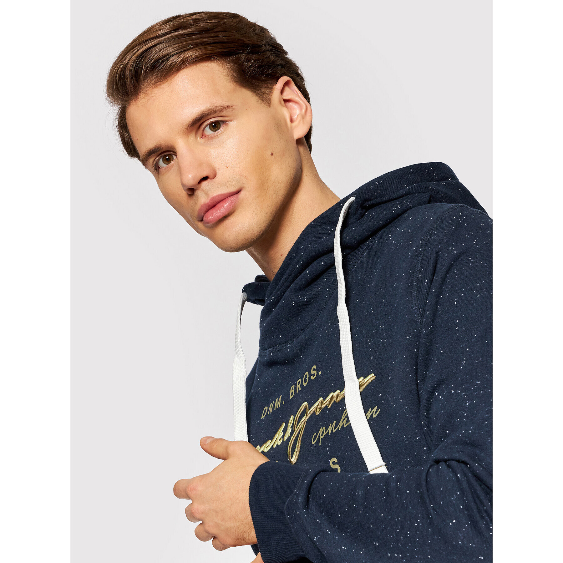 Jack&Jones Mikina Woods 12193647 Tmavomodrá Standard Fit - Pepit.cz