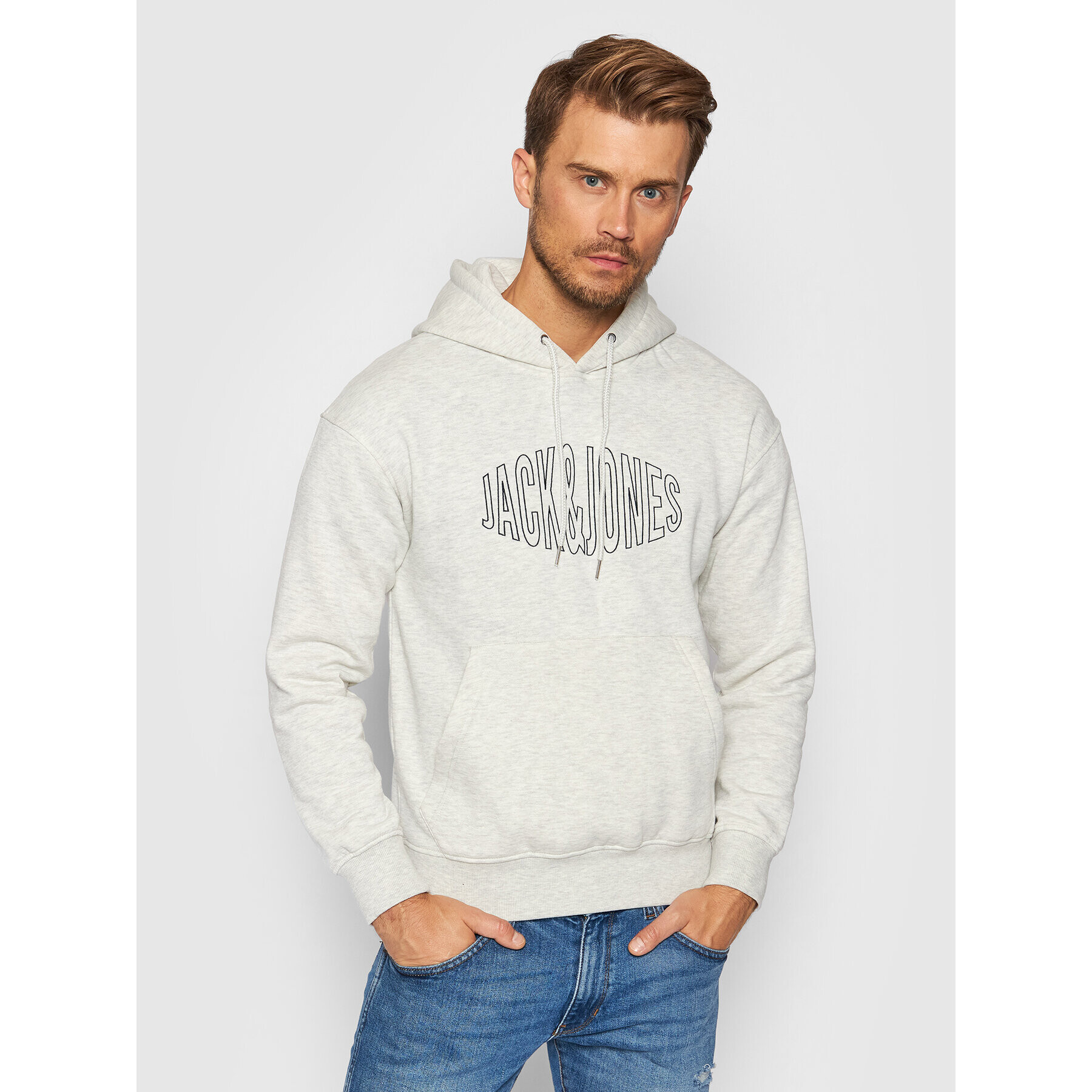 Jack&Jones Mikina World 12194082 Šedá Regular Fit - Pepit.cz