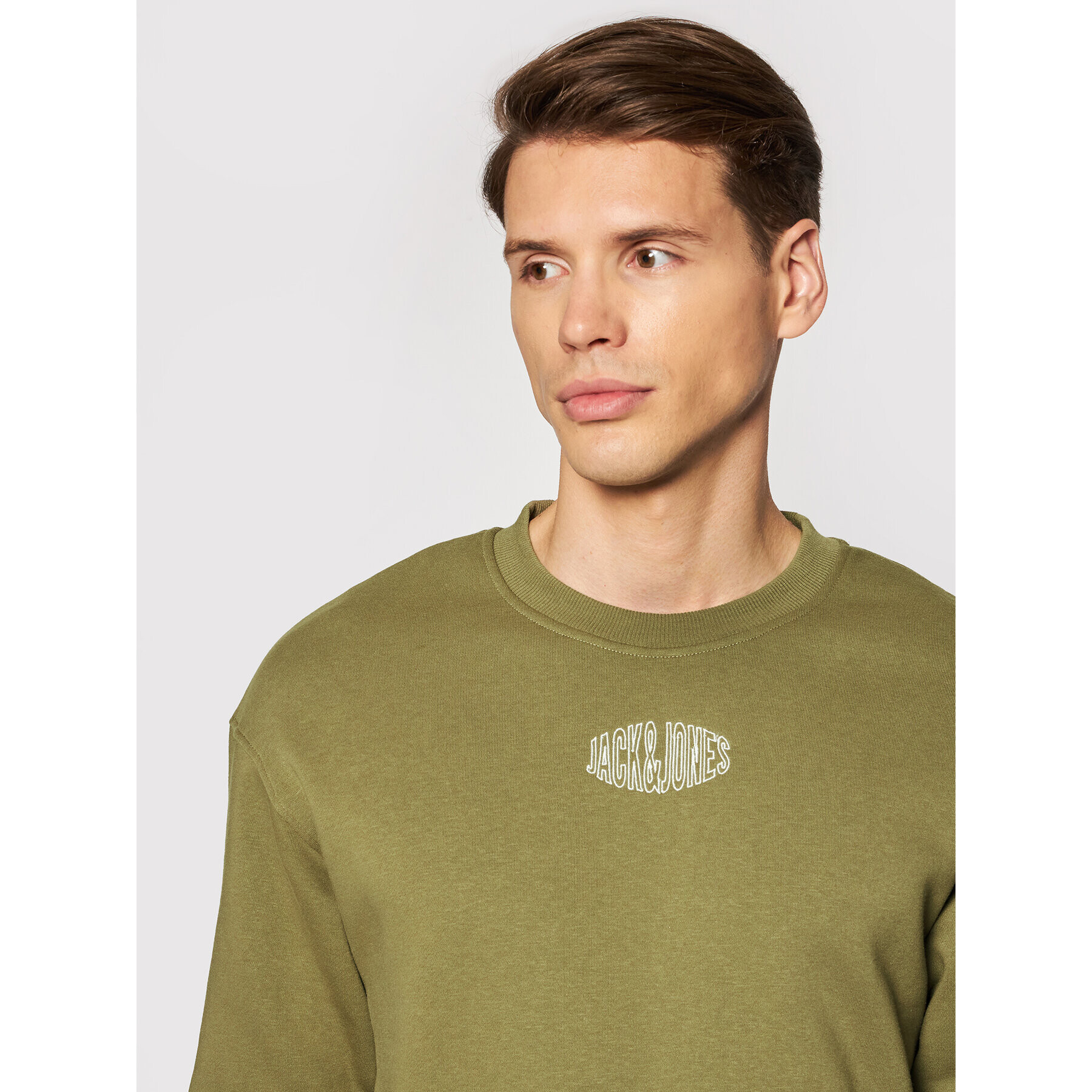 Jack&Jones Mikina World 12194083 Zelená Relaxed Fit - Pepit.cz