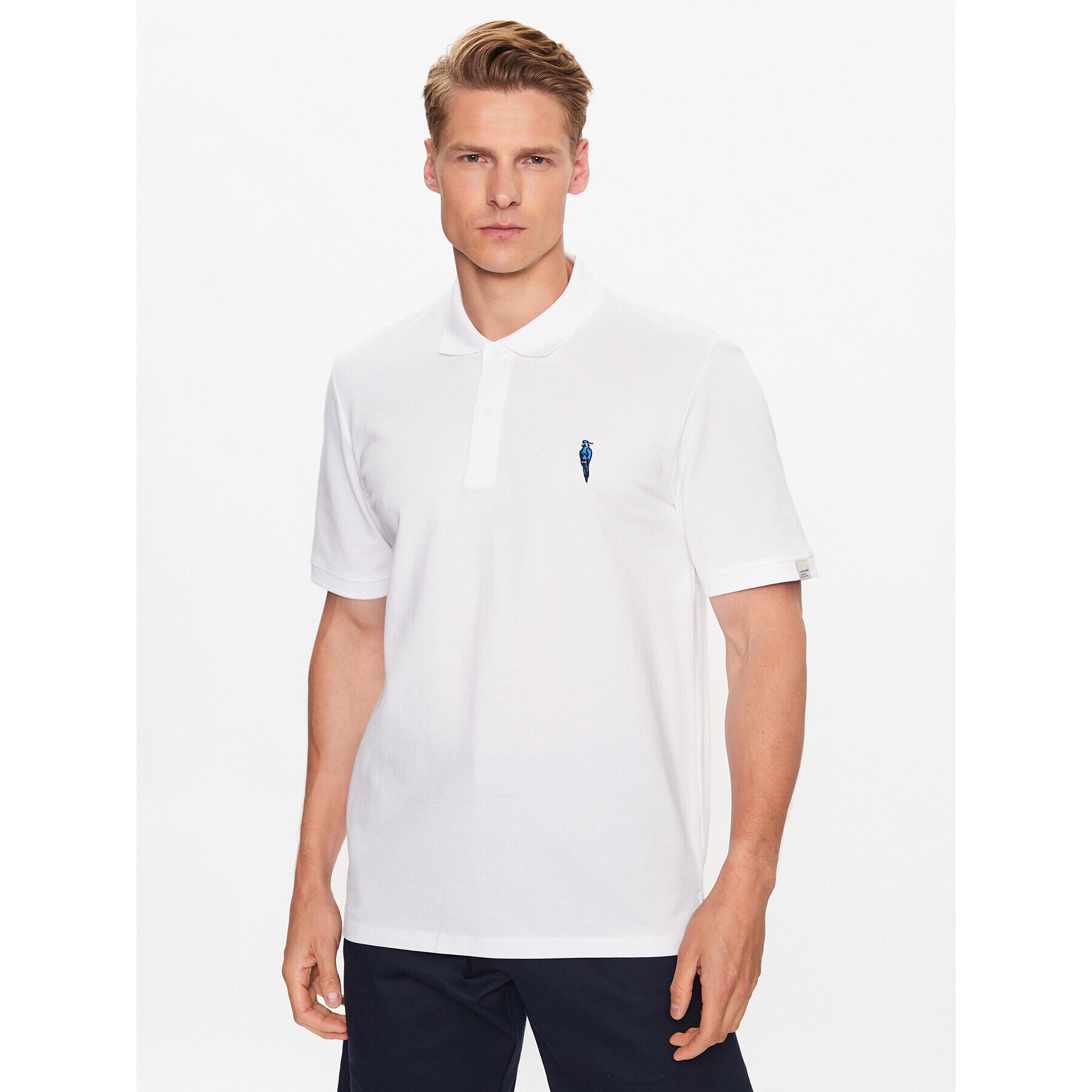 Jack&Jones Polokošile Palma 12234292 Bílá Standard Fit - Pepit.cz