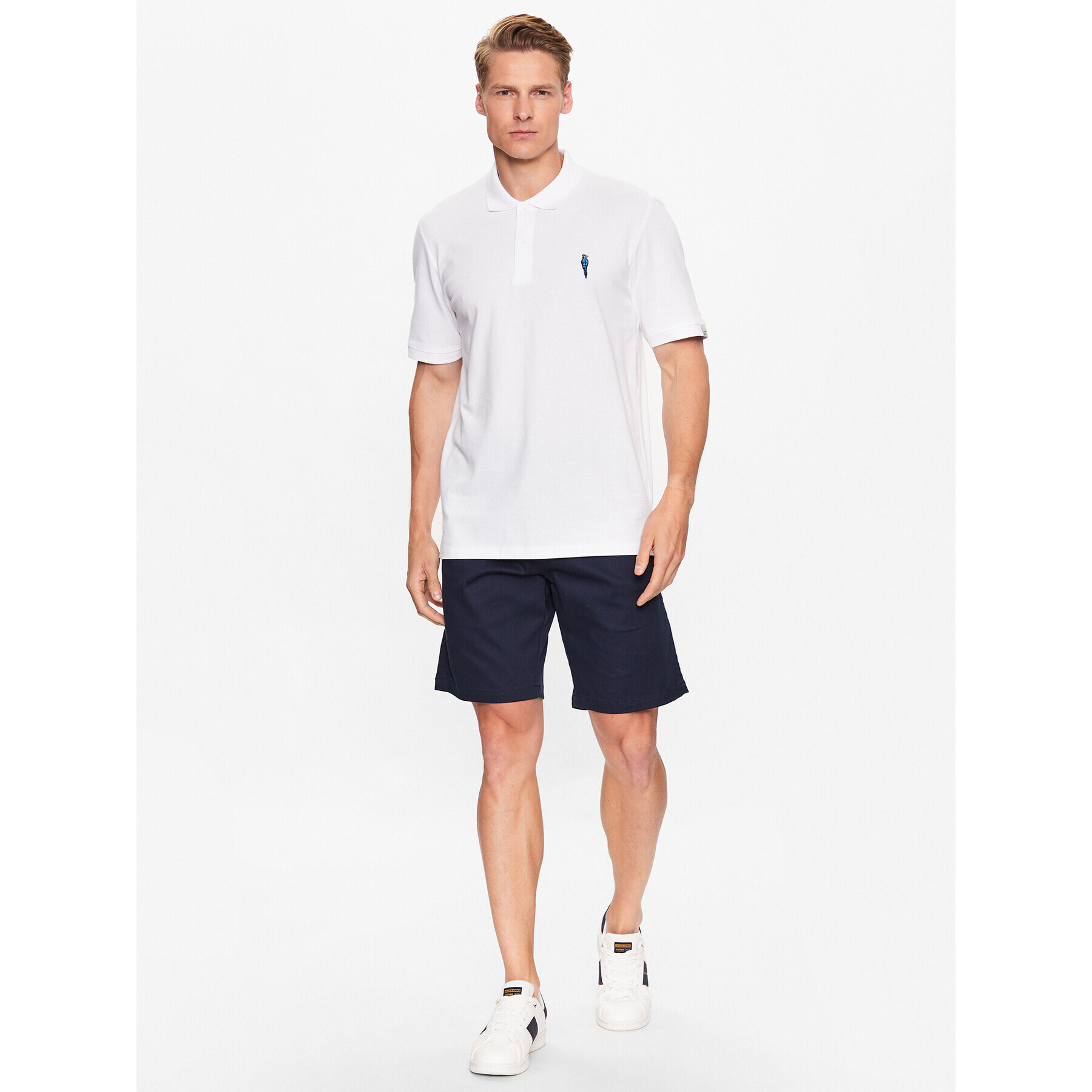 Jack&Jones Polokošile Palma 12234292 Bílá Standard Fit - Pepit.cz