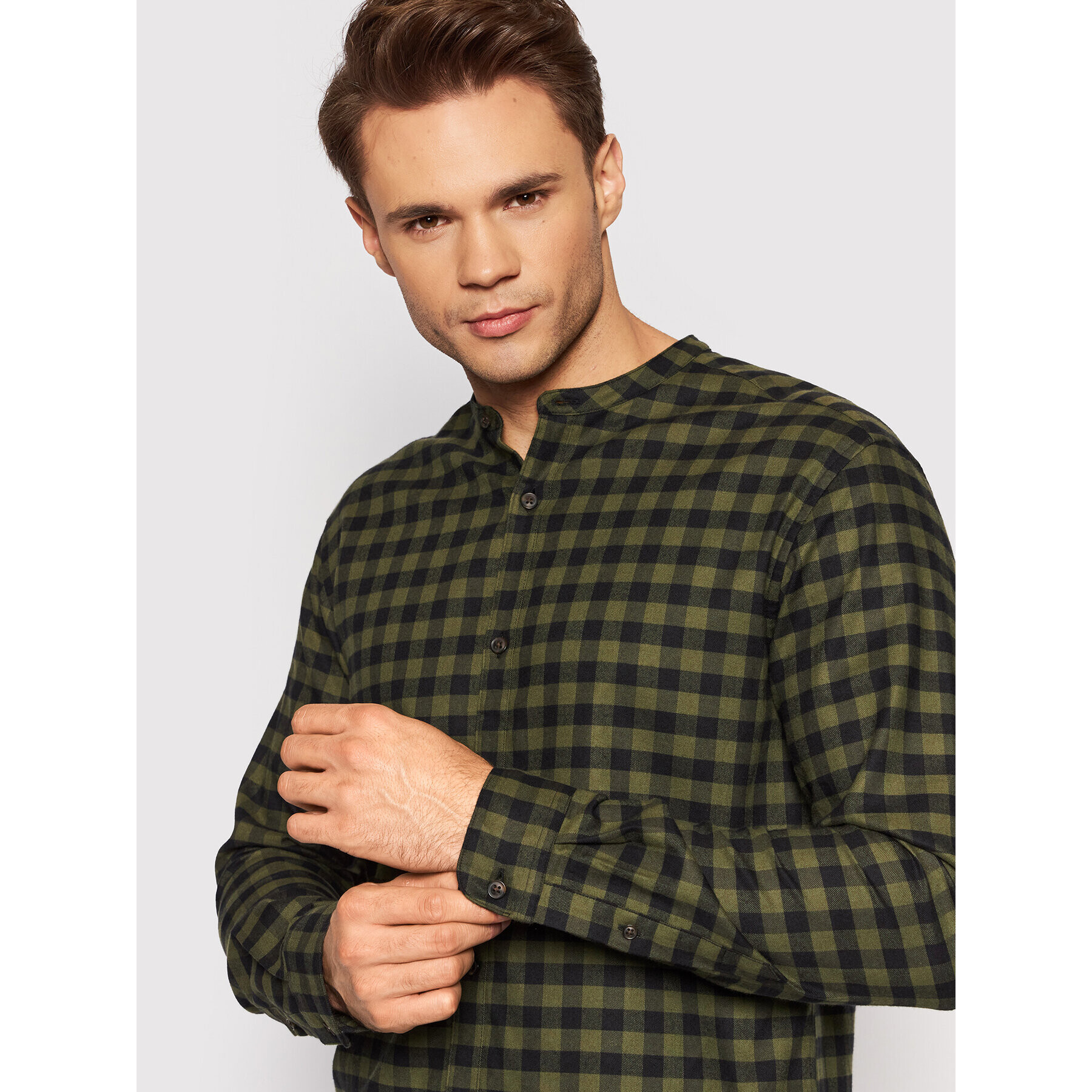 Jack&Jones PREMIUM Košile Blawinter 12196944 Zelená Slim Fit - Pepit.cz