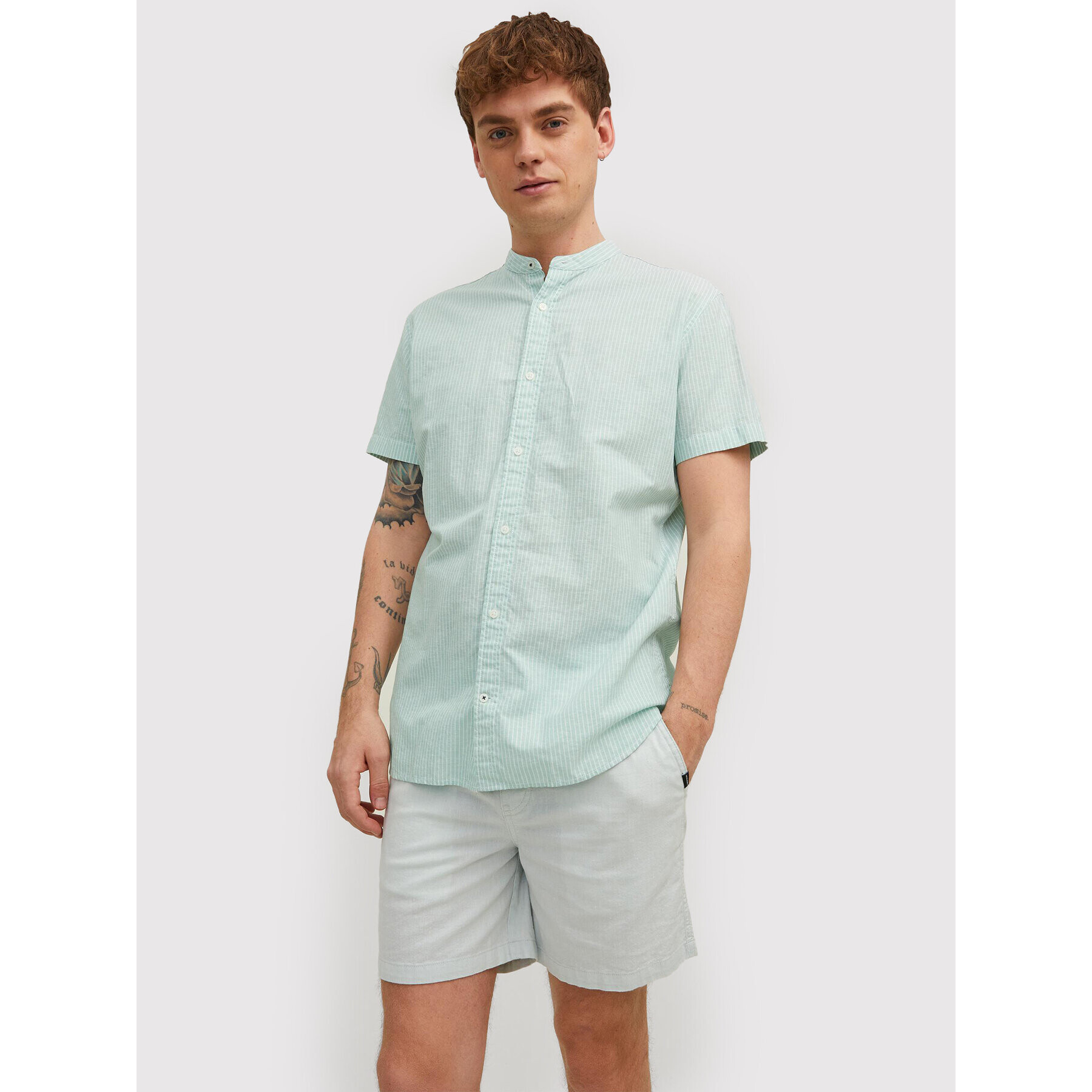 Jack&Jones PREMIUM Košile Summer 12208479 Zelená Slim Fit - Pepit.cz