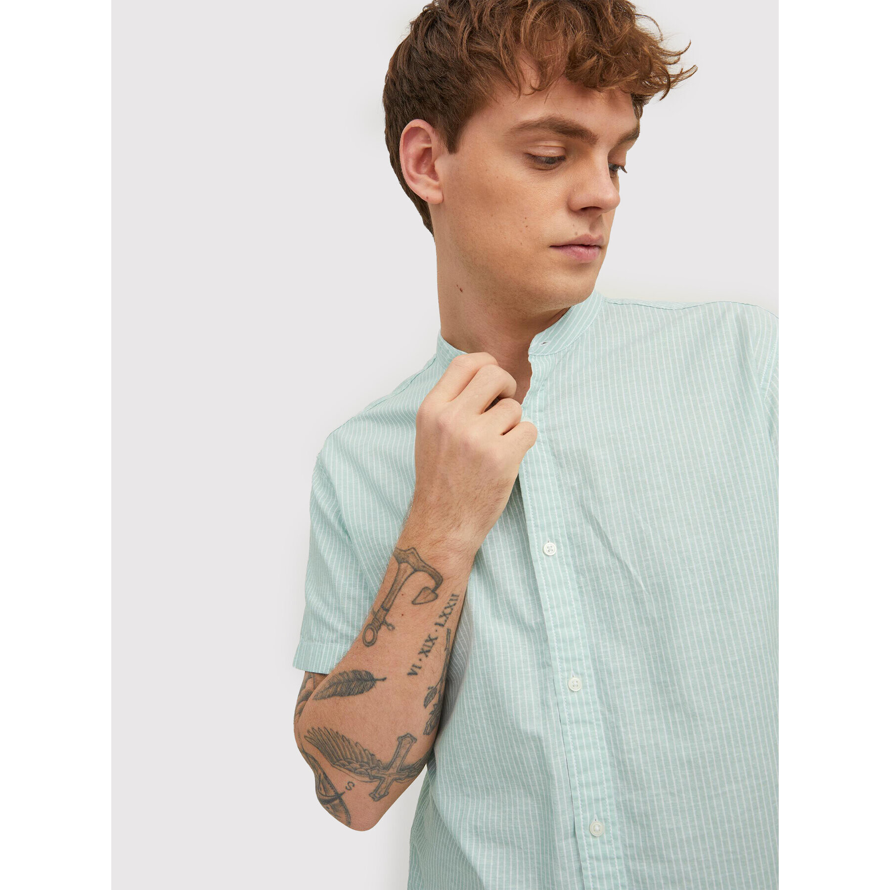 Jack&Jones PREMIUM Košile Summer 12208479 Zelená Slim Fit - Pepit.cz