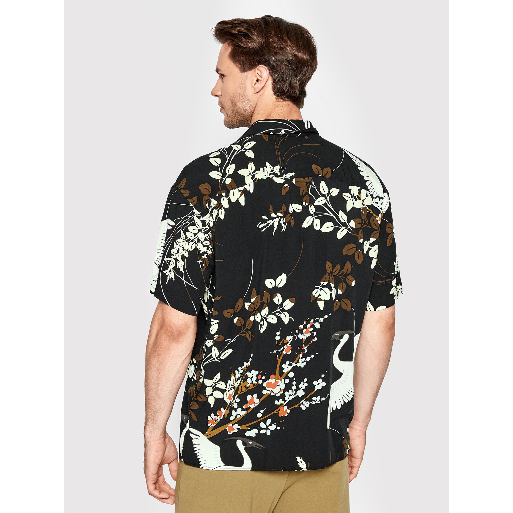 Jack&Jones PREMIUM Košile Tropic 12202240 Černá Relaxed Fit - Pepit.cz