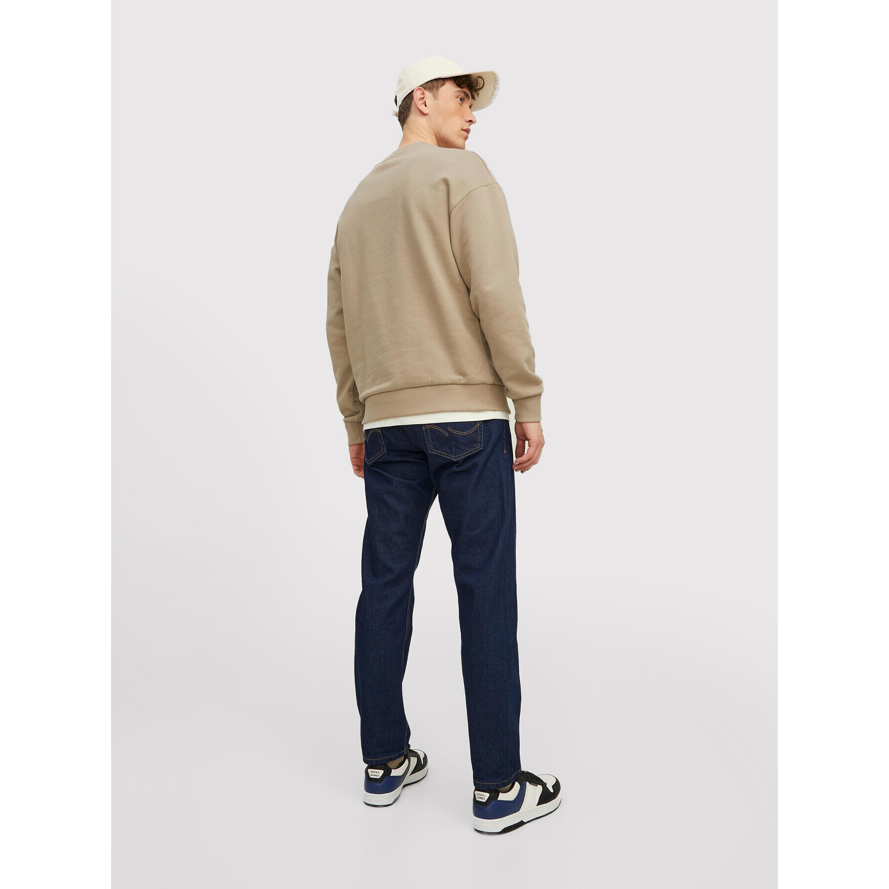 Jack&Jones PREMIUM Mikina Blakam 12206439 Béžová Oversize - Pepit.cz