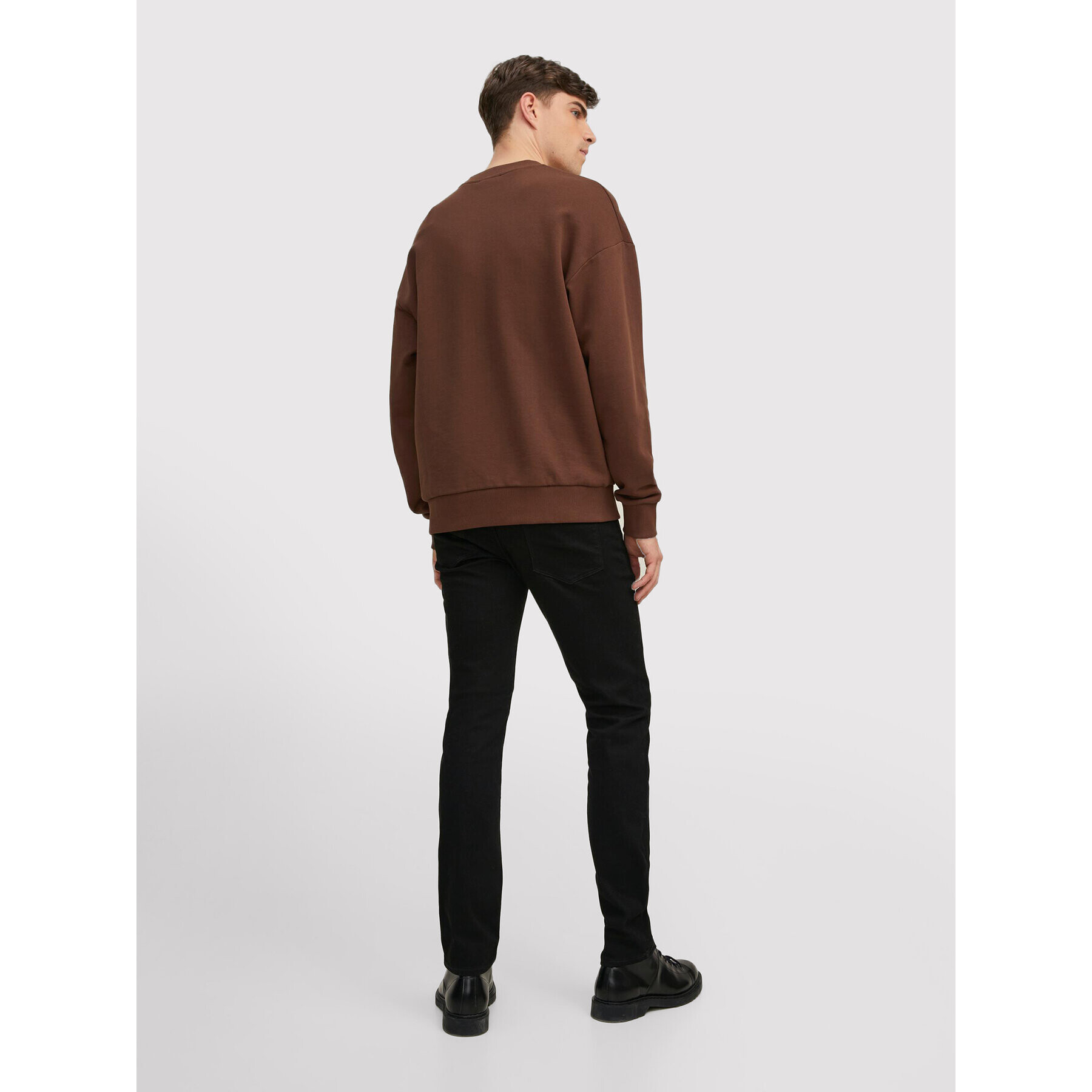 Jack&Jones PREMIUM Mikina Blakam 12206439 Hnědá Oversize - Pepit.cz