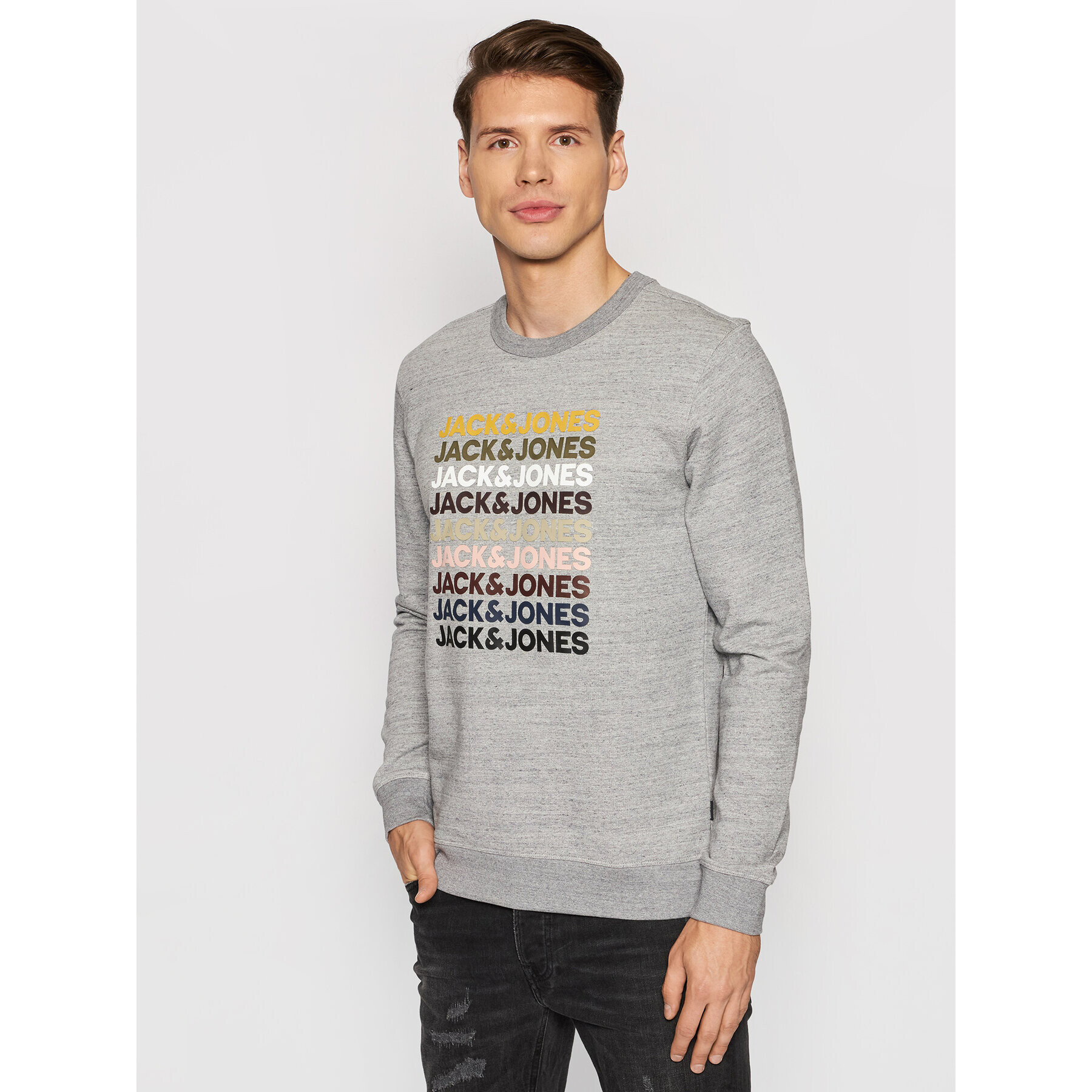 Jack&Jones PREMIUM Mikina Blalandon 12191310 Šedá Regular Fit - Pepit.cz