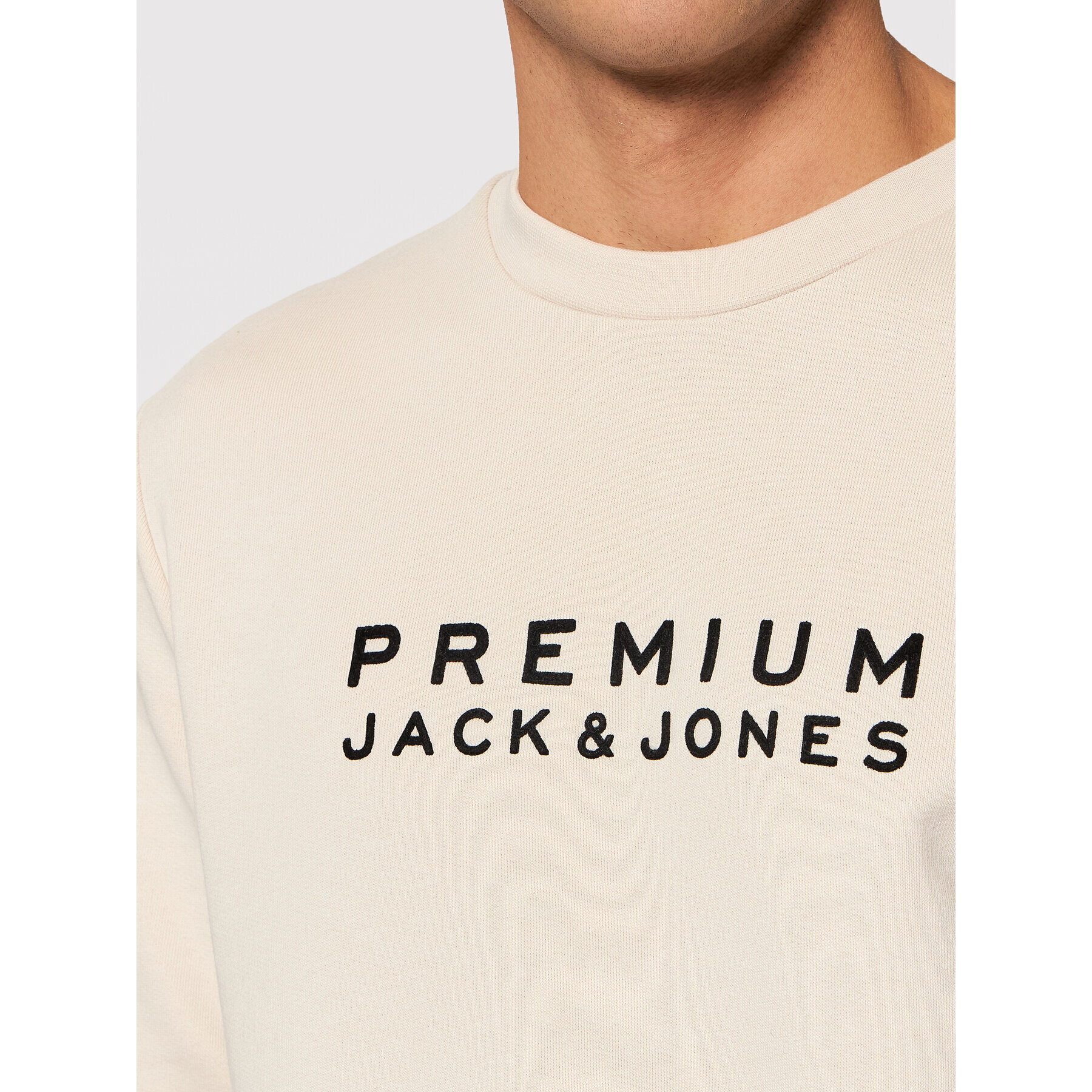 Jack&Jones PREMIUM Mikina Blalogo 12195086 Béžová Regular Fit - Pepit.cz