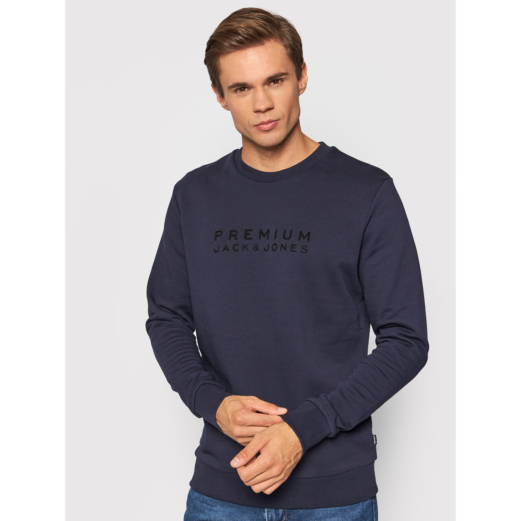 Jack&Jones PREMIUM Mikina Blalogo 12195086 Tmavomodrá Regular Fit - Pepit.cz