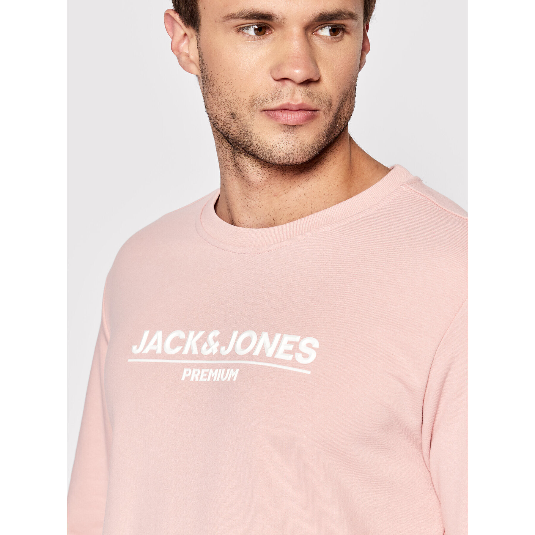 Jack&Jones PREMIUM Mikina Branding 12205732 Růžová Regular Fit - Pepit.cz