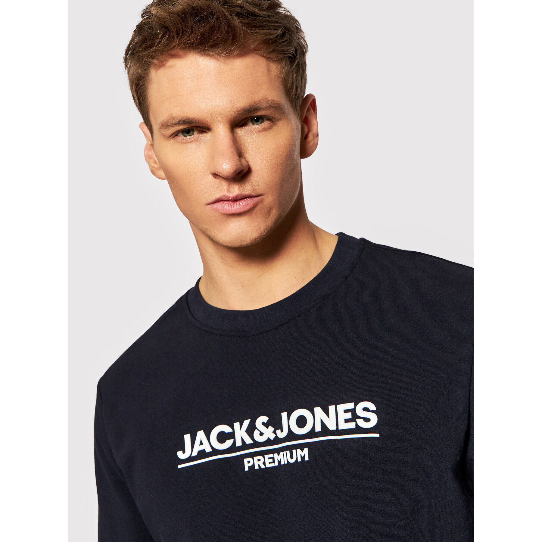 Jack&Jones PREMIUM Mikina Branding 12205732 Tmavomodrá Regular Fit - Pepit.cz