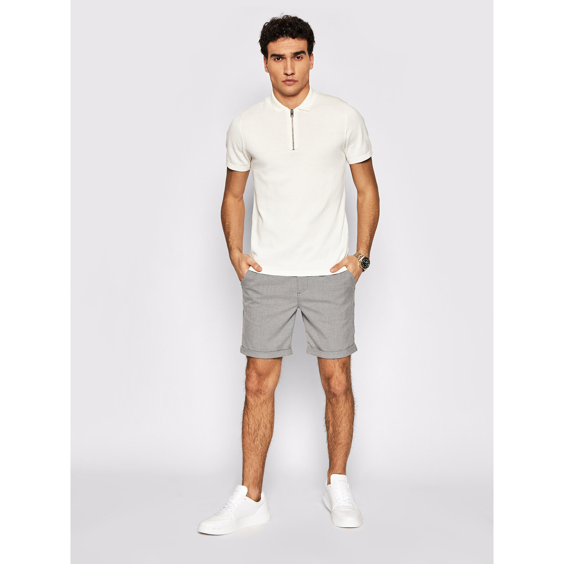 Jack&Jones PREMIUM Polokošile Blabowie 12187456 Bílá Regular Fit - Pepit.cz