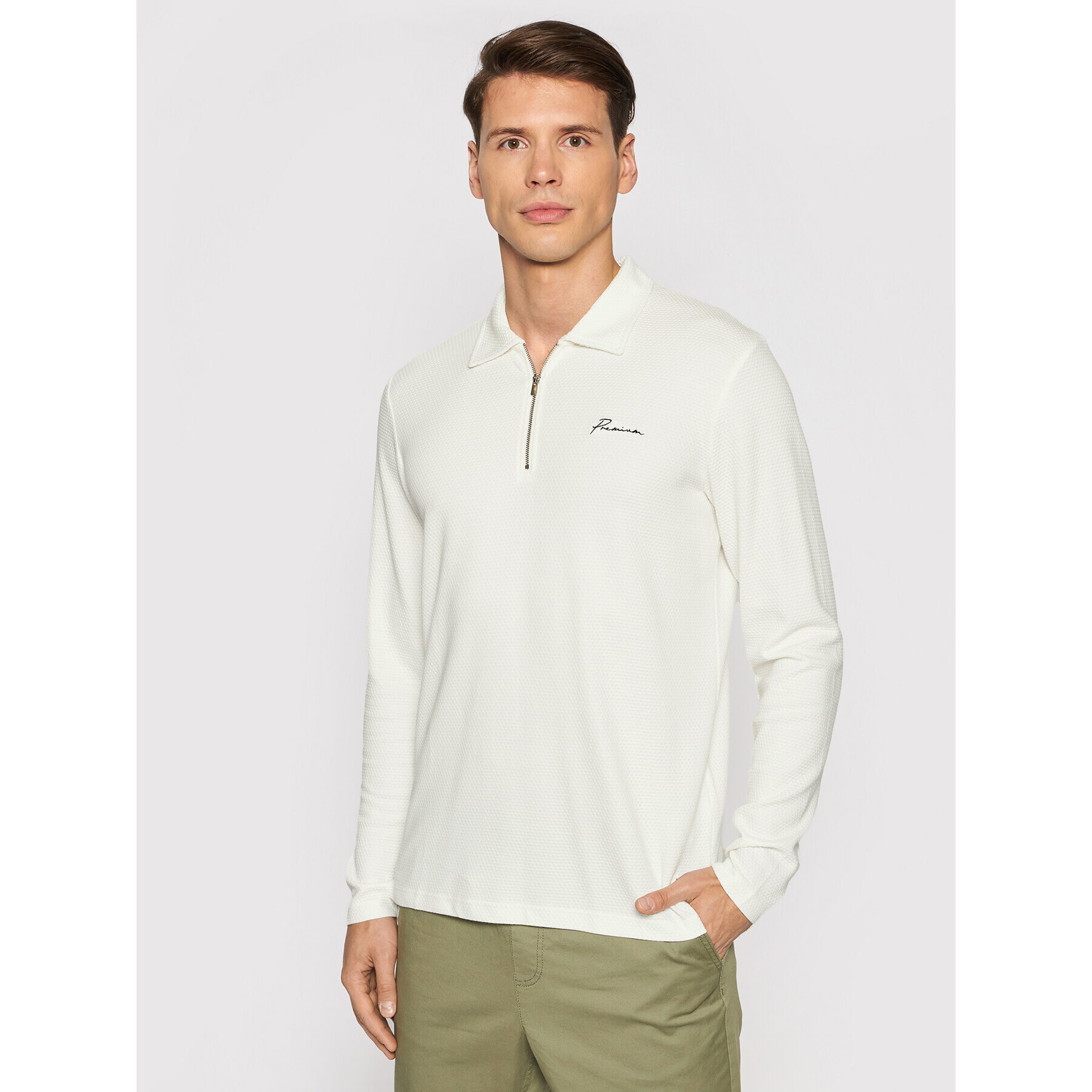 Jack&Jones PREMIUM Polokošile Blafranco 12195724 Béžová Regular Fit - Pepit.cz