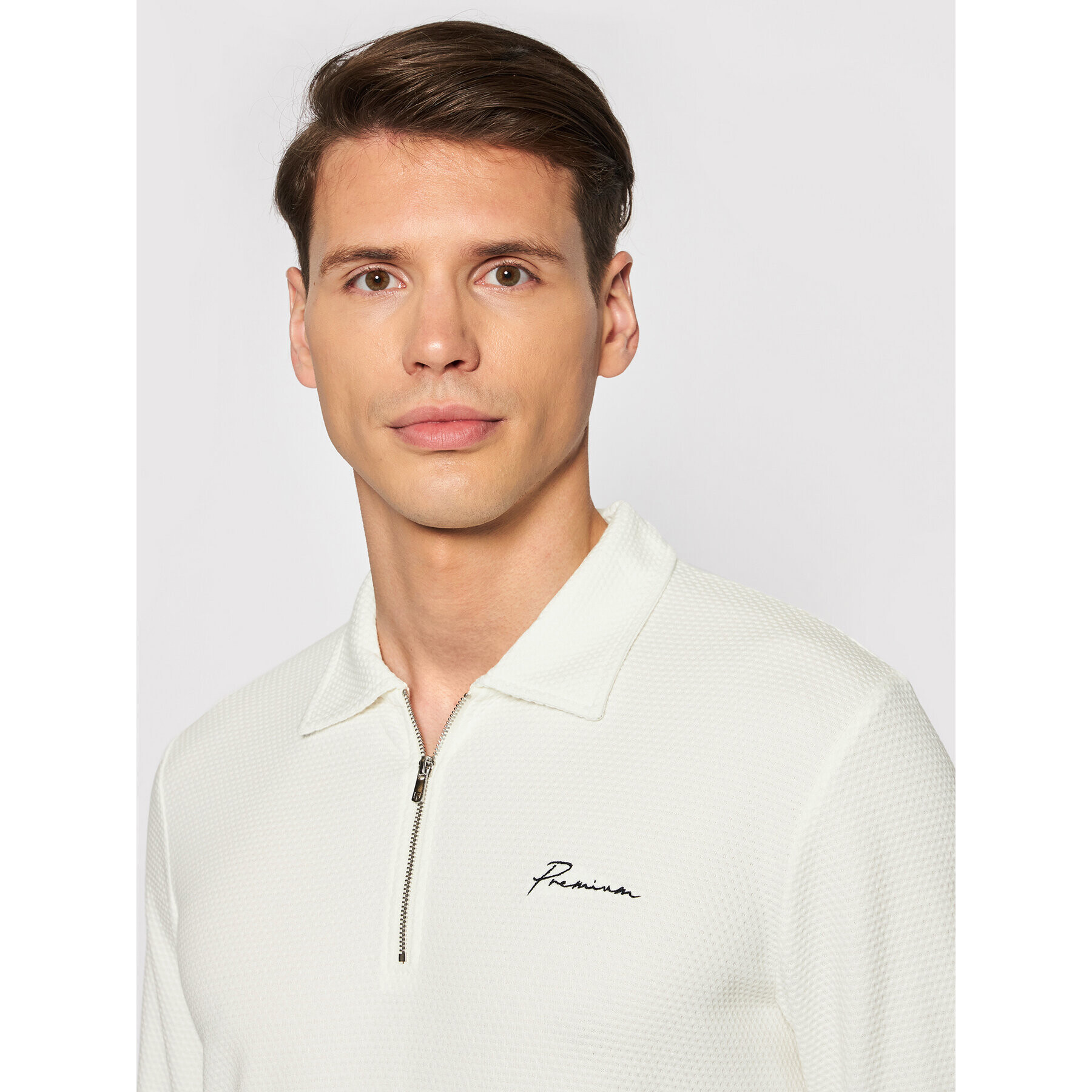 Jack&Jones PREMIUM Polokošile Blafranco 12195724 Béžová Regular Fit - Pepit.cz