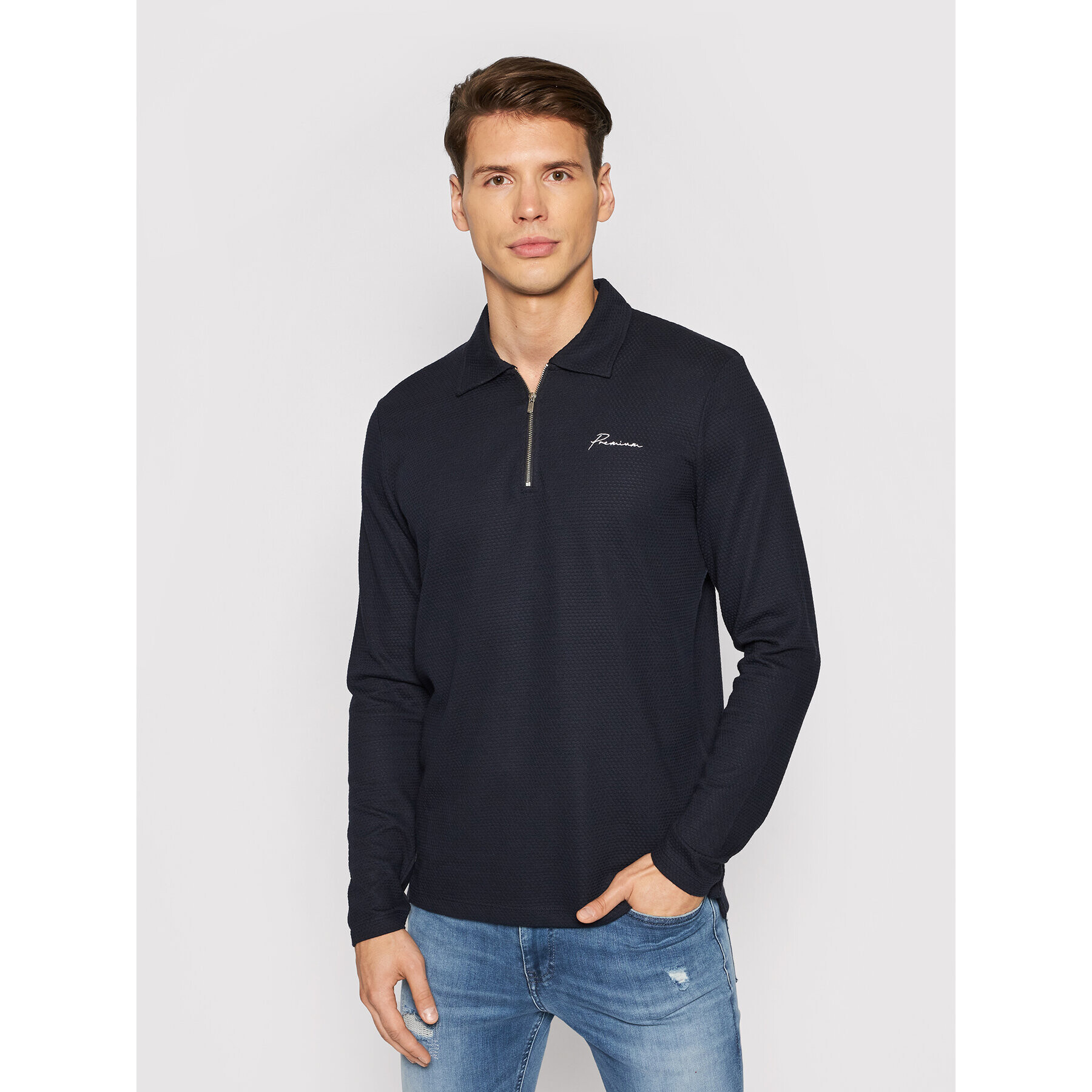 Jack&Jones PREMIUM Polokošile Blafranco 12195724 Tmavomodrá Regular Fit - Pepit.cz