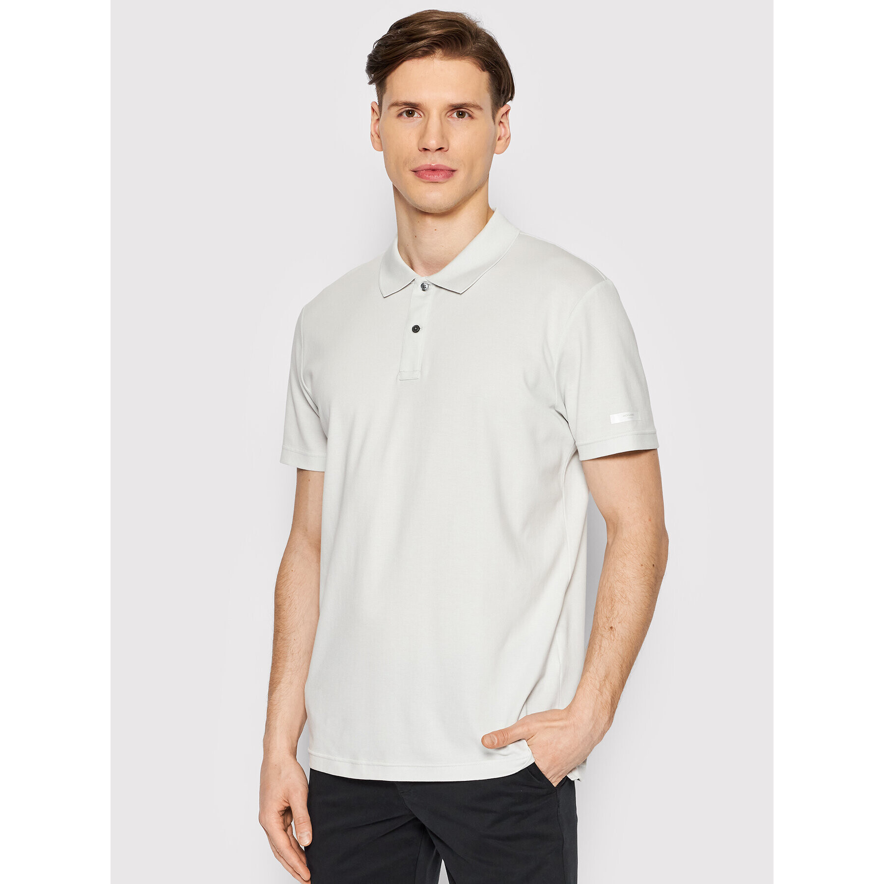 Jack&Jones PREMIUM Polokošile Commute 12204842 Šedá Regular Fit - Pepit.cz