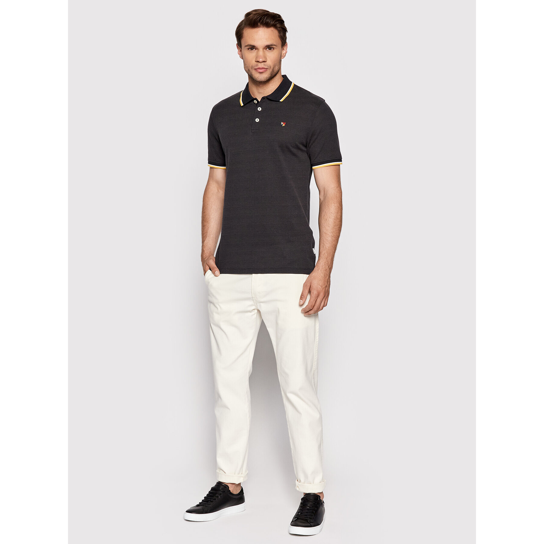 Jack&Jones PREMIUM Polokošile Win 12169064 Černá Regular Fit - Pepit.cz