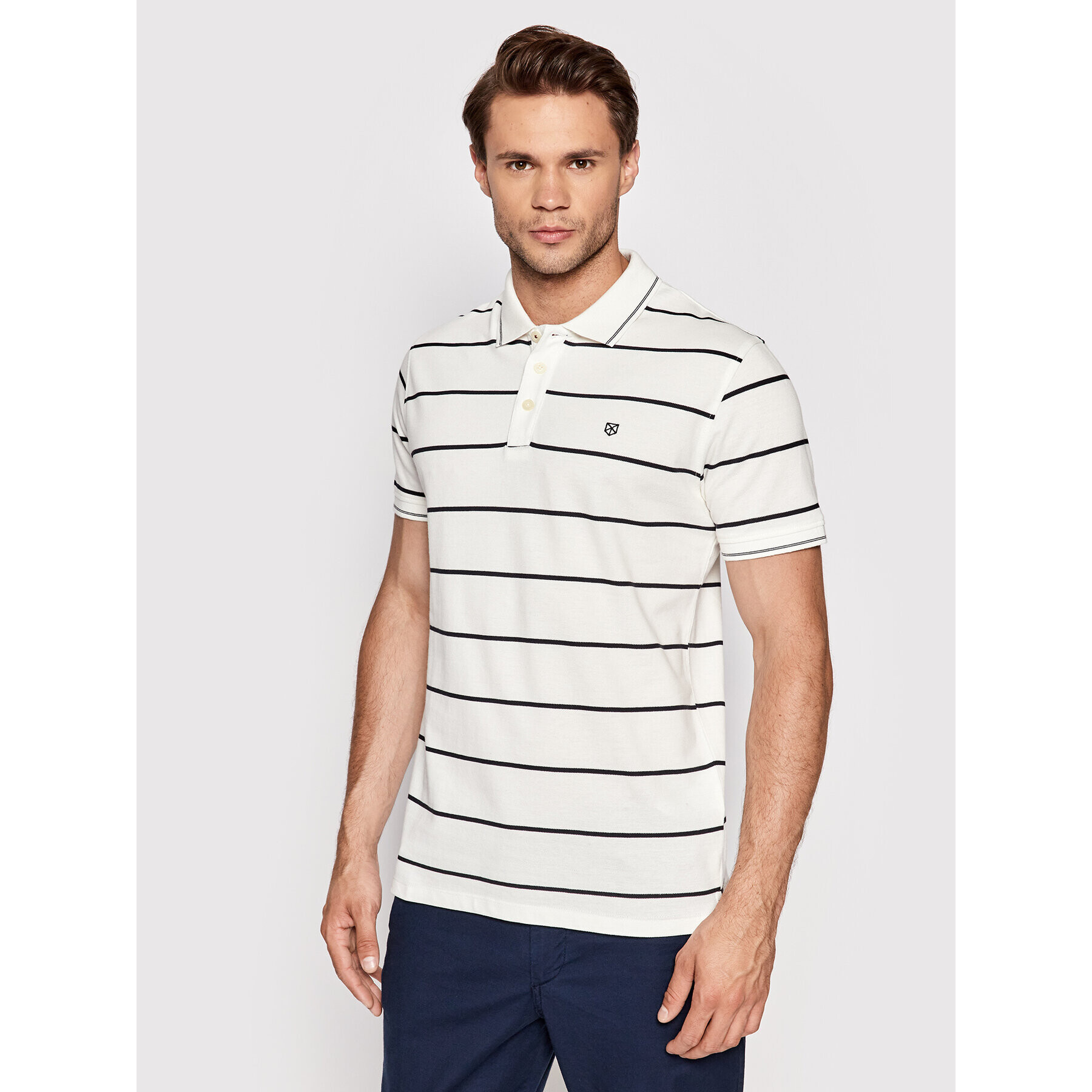 Jack&Jones PREMIUM Polokošile Win 12190262 Bílá Regular Fit - Pepit.cz