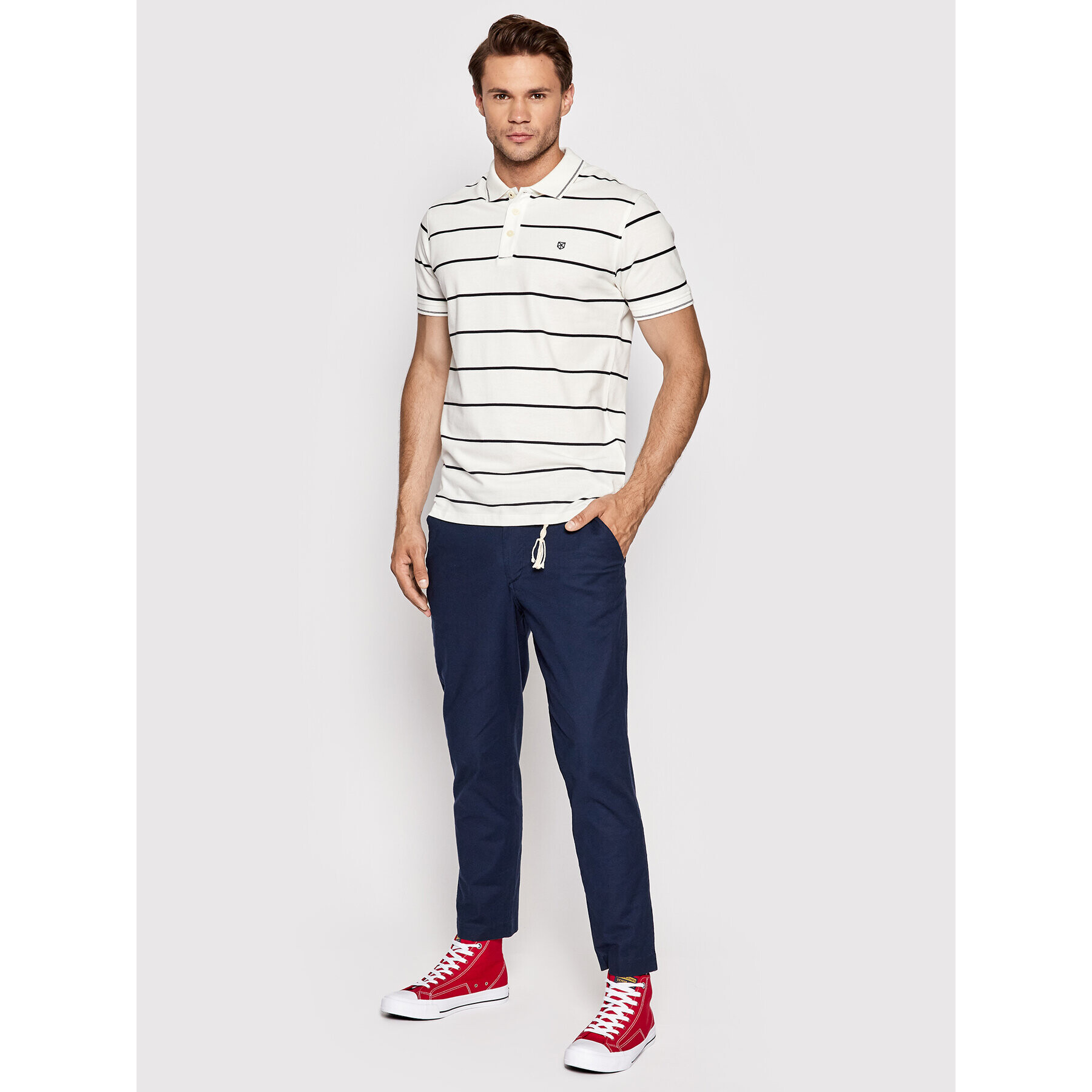 Jack&Jones PREMIUM Polokošile Win 12190262 Bílá Regular Fit - Pepit.cz