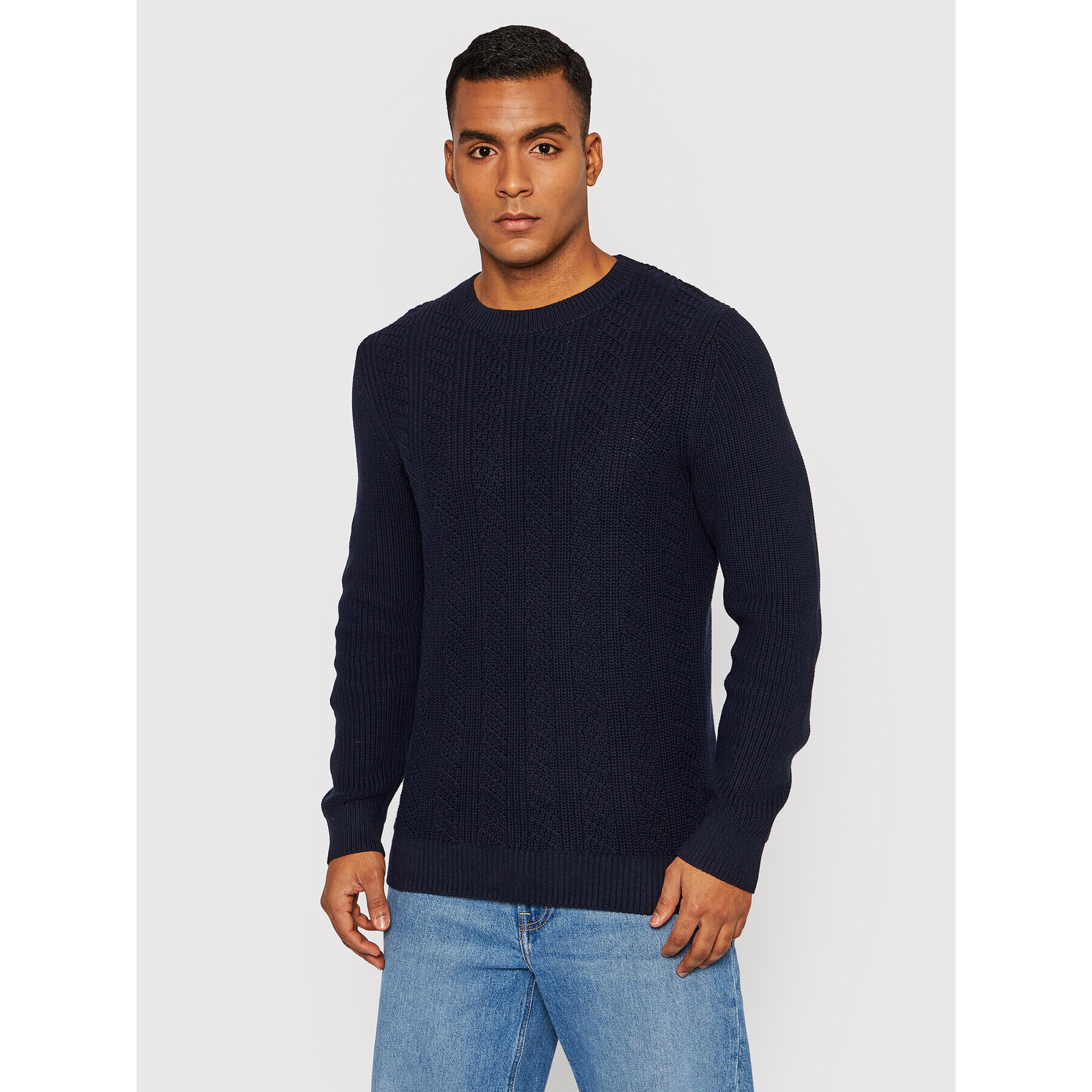 Jack&Jones PREMIUM Svetr Blavalle 12197595 Tmavomodrá Regular Fit - Pepit.cz