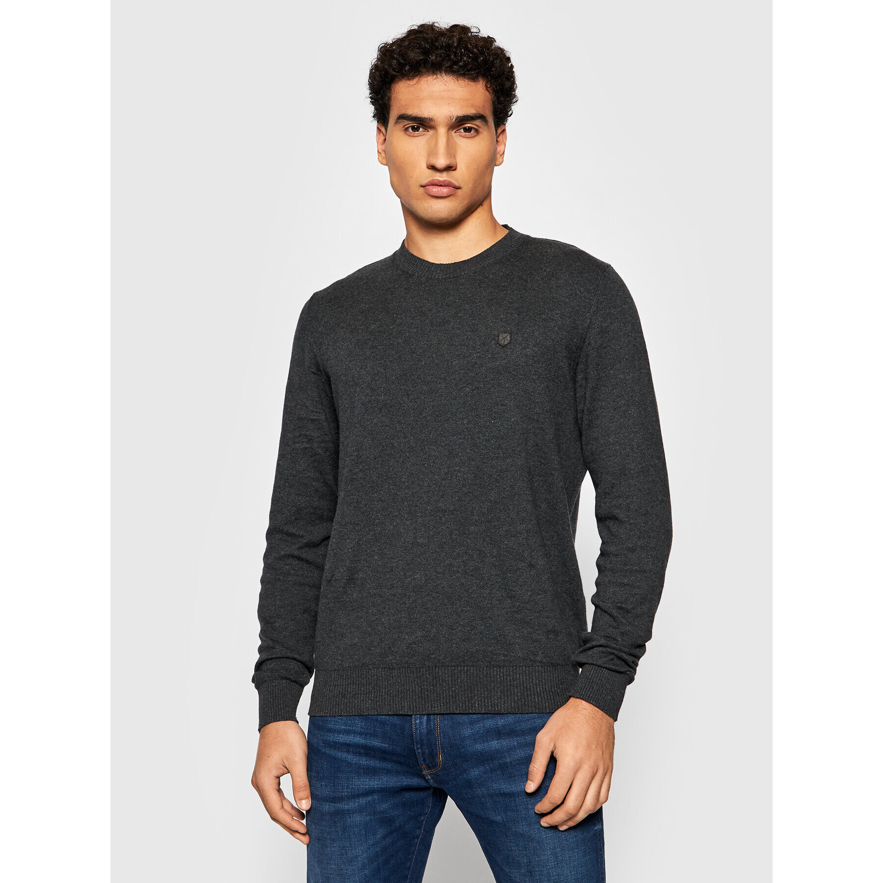 Jack&Jones PREMIUM Svetr Bluray 12192311 Šedá Regular Fit - Pepit.cz