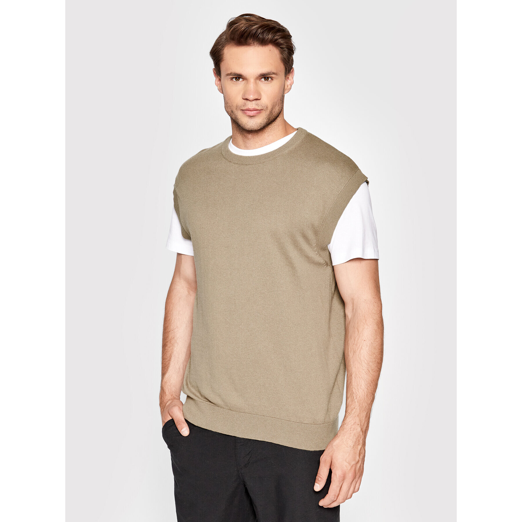 Jack&Jones PREMIUM Svetr Lasse 12210345 Hnědá Regular Fit - Pepit.cz