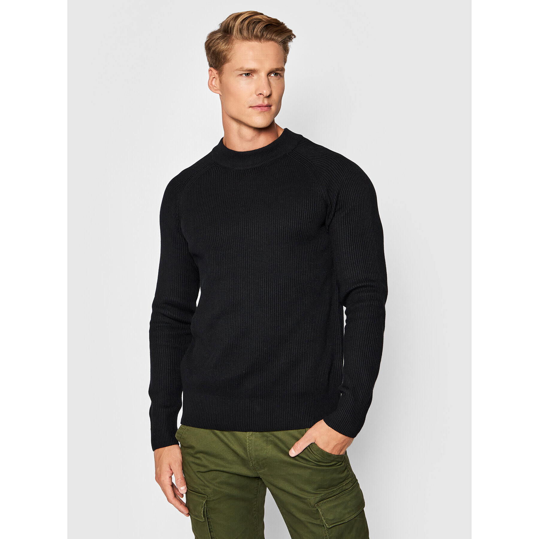 Jack&Jones PREMIUM Svetr Perfect 12193517 Černá Regular Fit - Pepit.cz