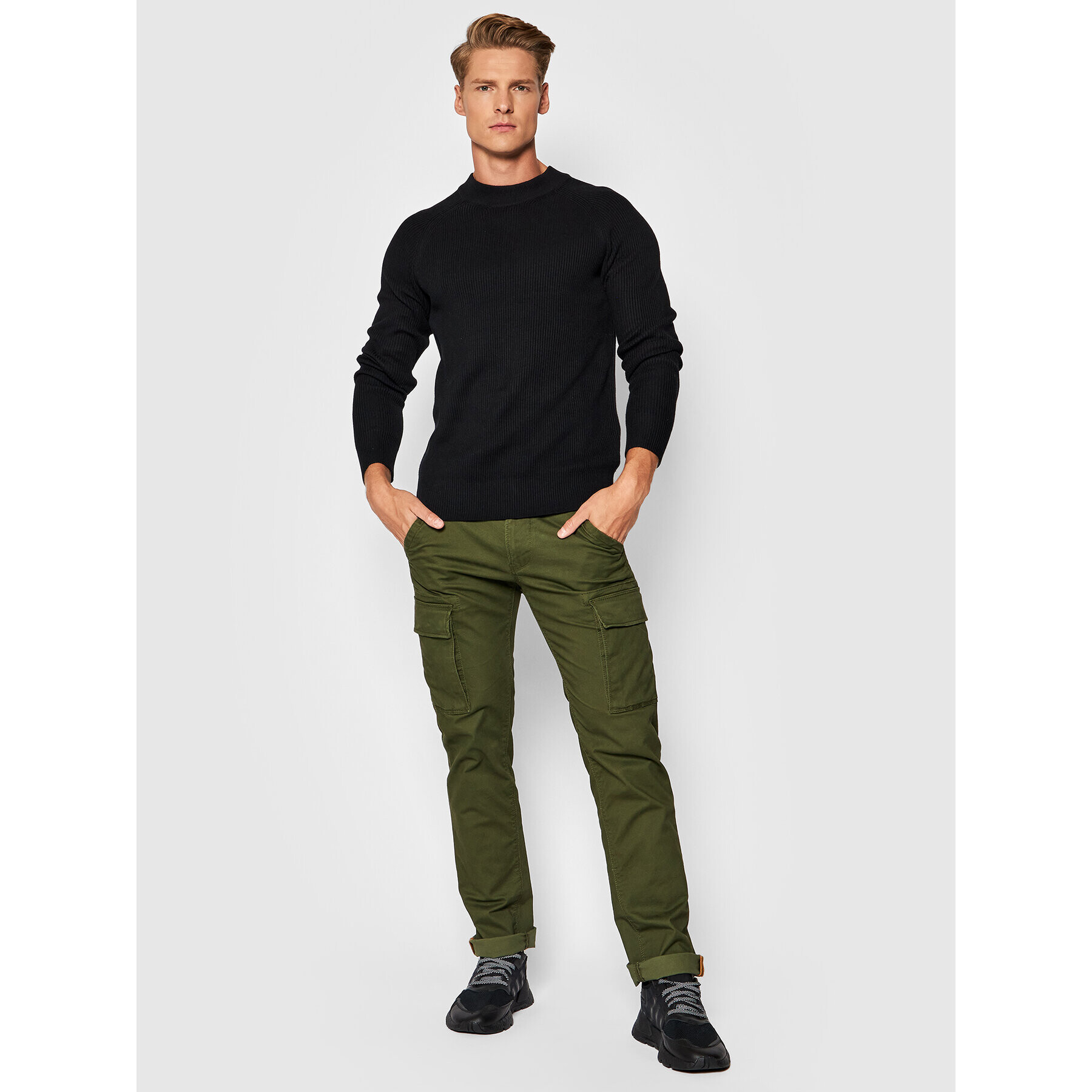 Jack&Jones PREMIUM Svetr Perfect 12193517 Černá Regular Fit - Pepit.cz