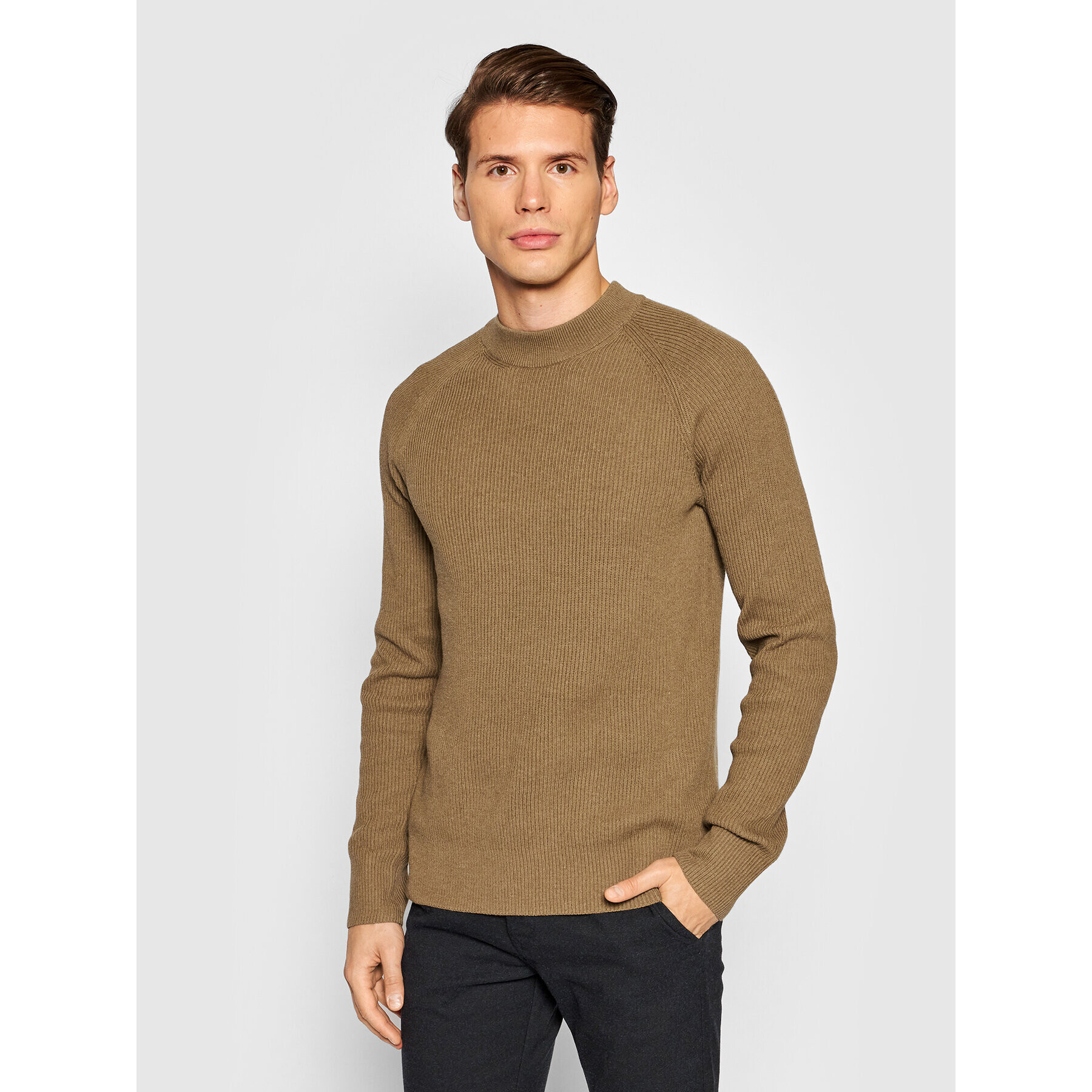 Jack&Jones PREMIUM Svetr Perfect 12193517 Zelená Regular Fit - Pepit.cz