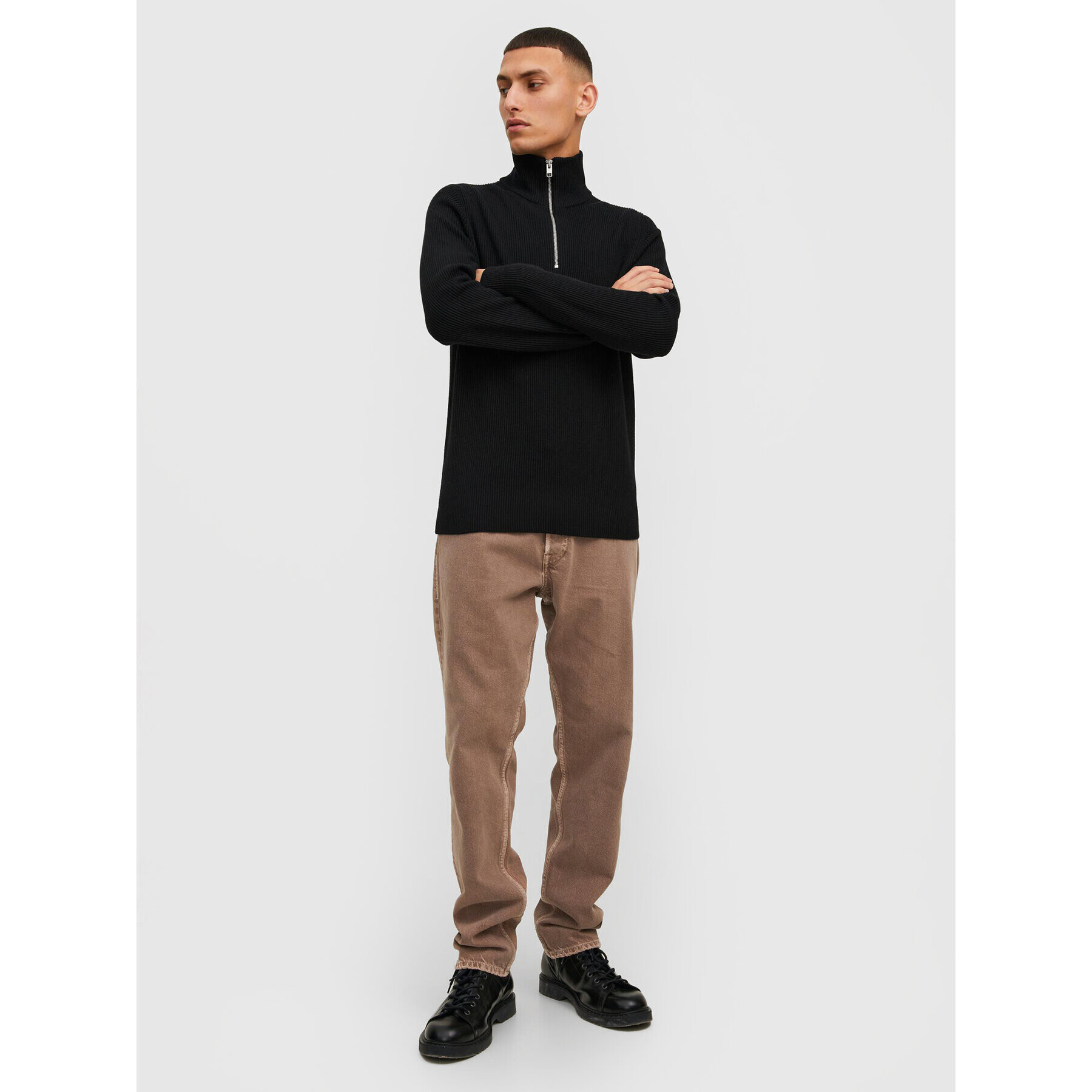 Jack&Jones PREMIUM Svetr Perfect 12216768 Černá Regular Fit - Pepit.cz