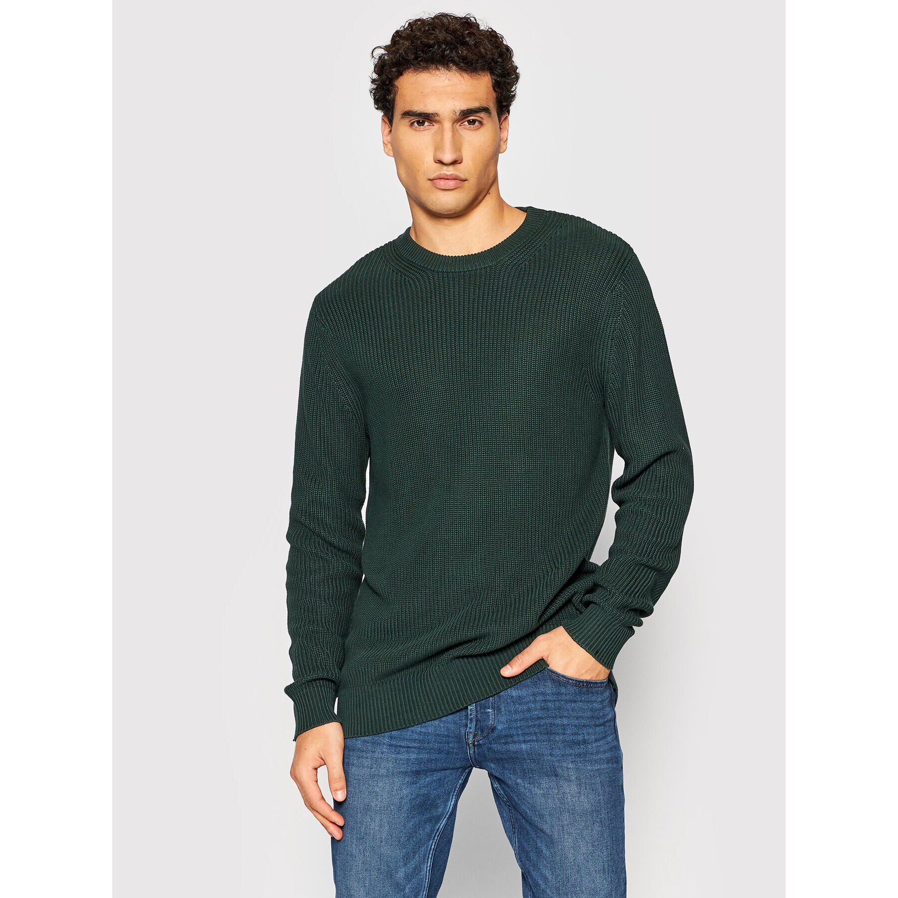 Jack&Jones PREMIUM Svetr Well 12193093 Zelená Regular Fit - Pepit.cz