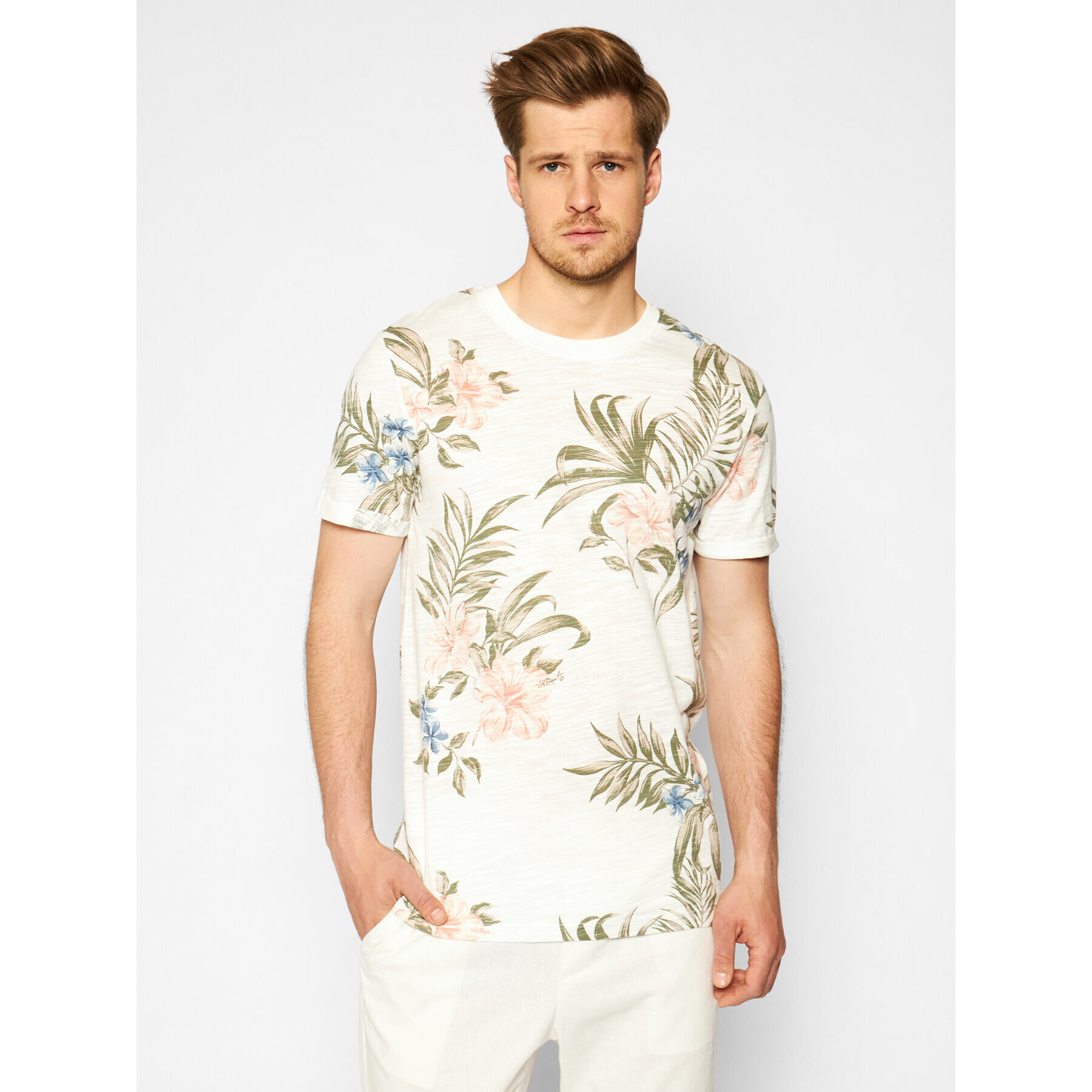 Jack&Jones PREMIUM T-Shirt Beach 12187869 Béžová Regular Fit - Pepit.cz