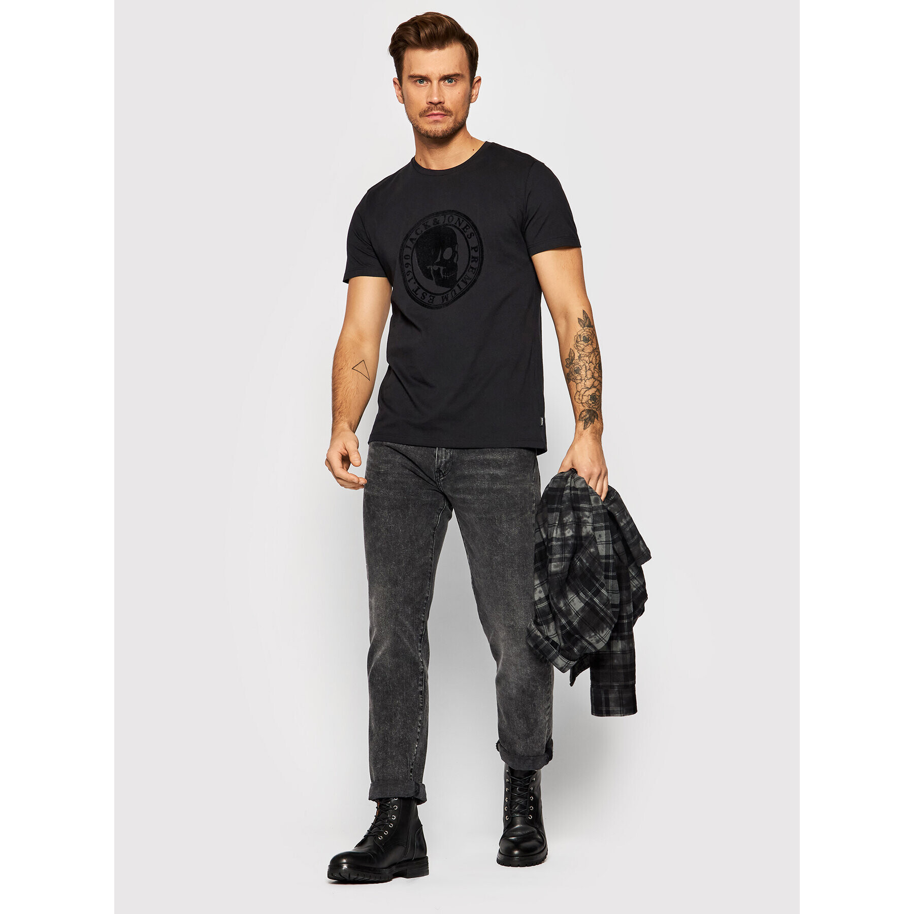 Jack&Jones PREMIUM T-Shirt Blacult 12199808 Černá Regular Fit - Pepit.cz