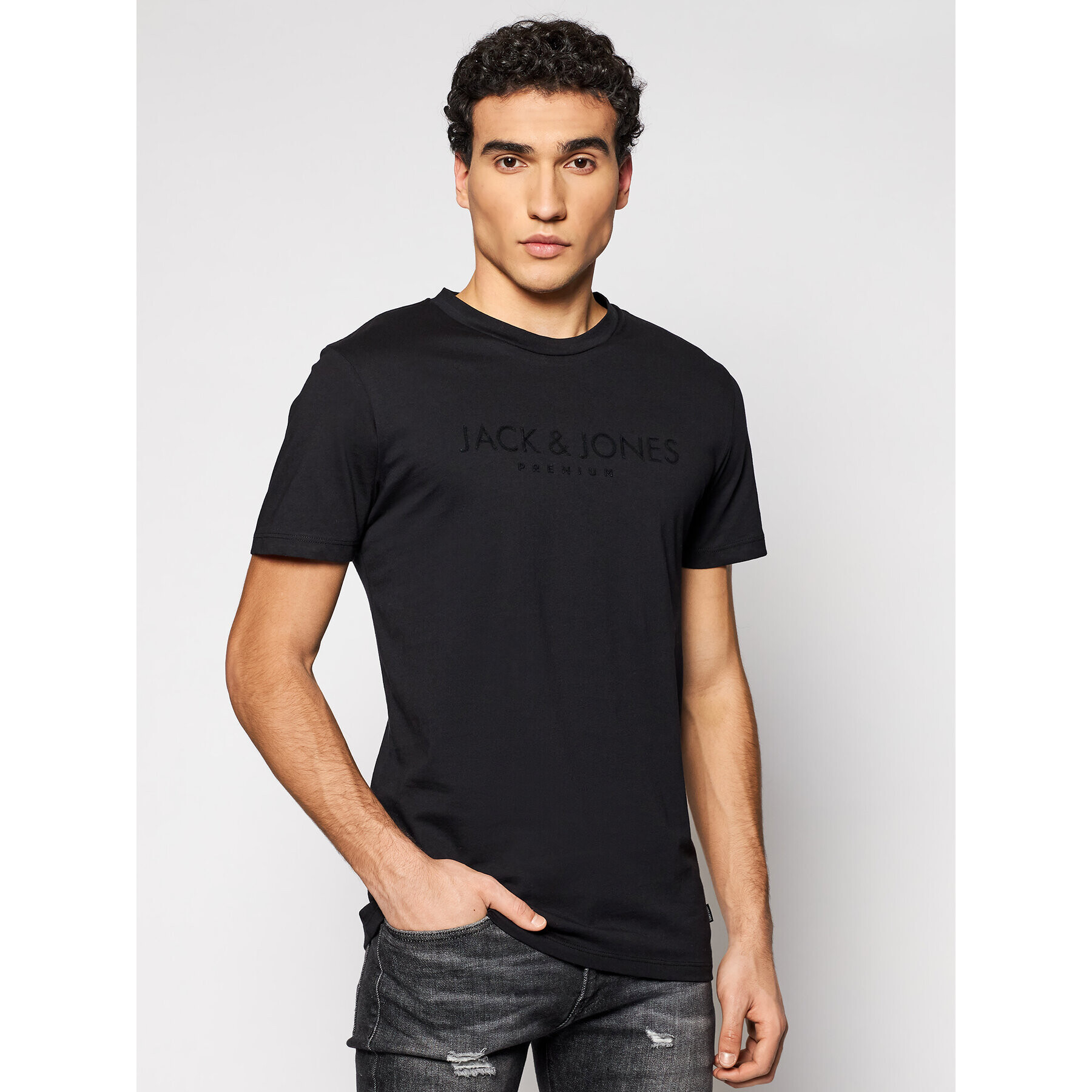 Jack&Jones PREMIUM T-Shirt Blajake 12185678 Černá Regular Fit - Pepit.cz