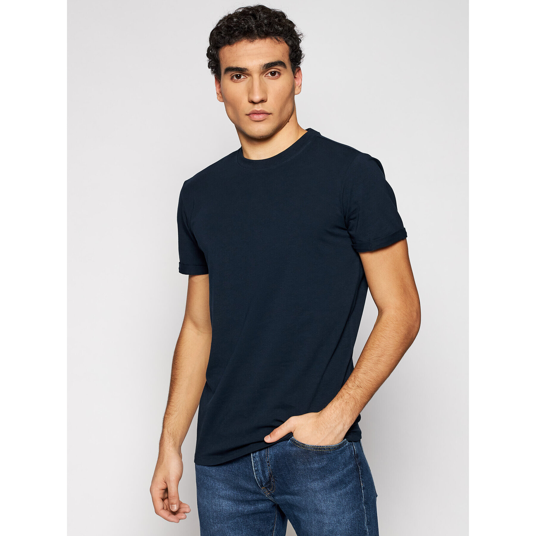 Jack&Jones PREMIUM T-Shirt Blalogo Spring 12183777 Tmavomodrá Regular Fit - Pepit.cz