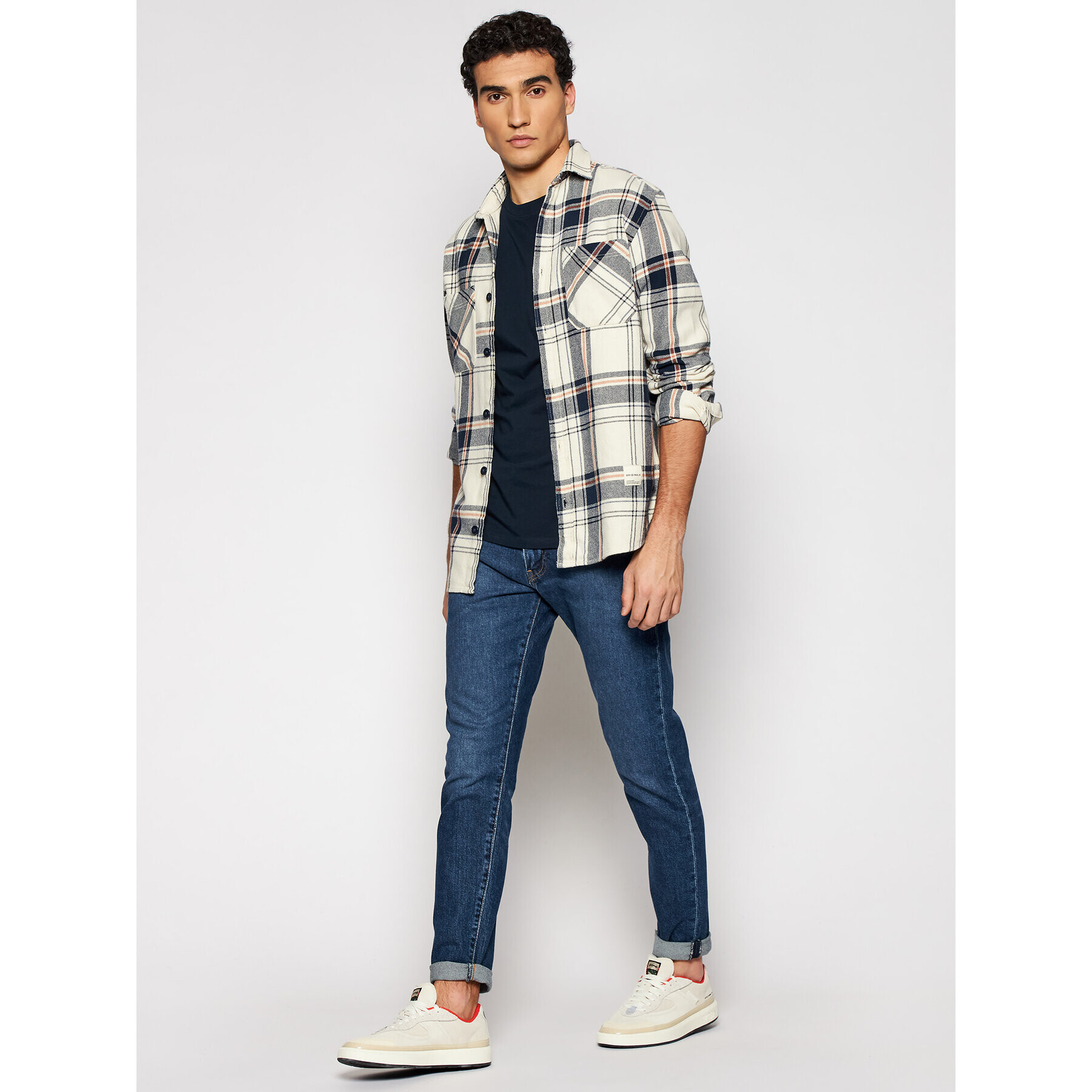 Jack&Jones PREMIUM T-Shirt Blalogo Spring 12183777 Tmavomodrá Regular Fit - Pepit.cz