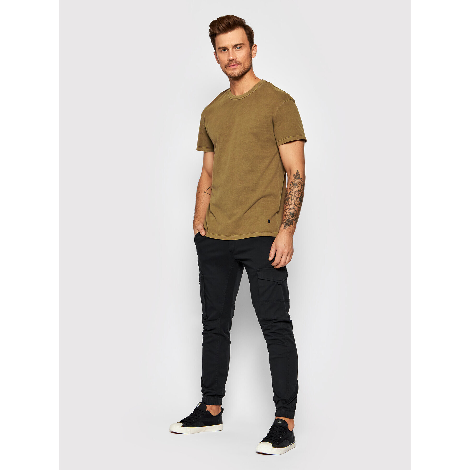 Jack&Jones PREMIUM T-Shirt Blarhett 12191022 Hnědá Relaxed Fit - Pepit.cz