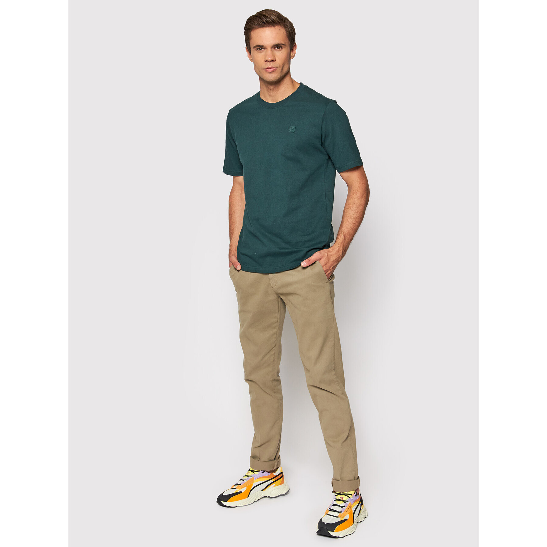 Jack&Jones PREMIUM T-Shirt Blastudio 12188041 Zelená Regular Fit - Pepit.cz