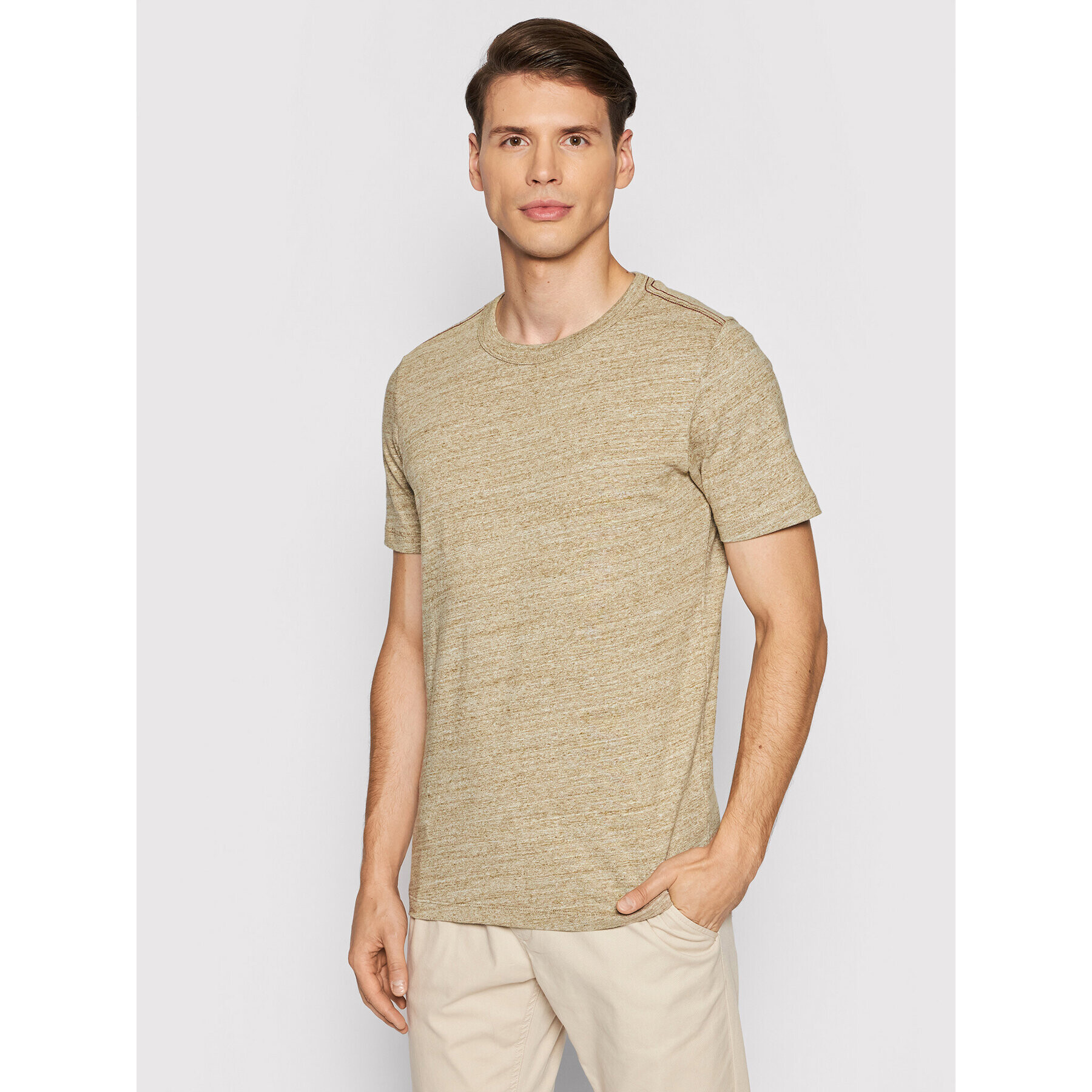 Jack&Jones PREMIUM T-Shirt Blubowery 12194103 Hnědá Regular Fit - Pepit.cz