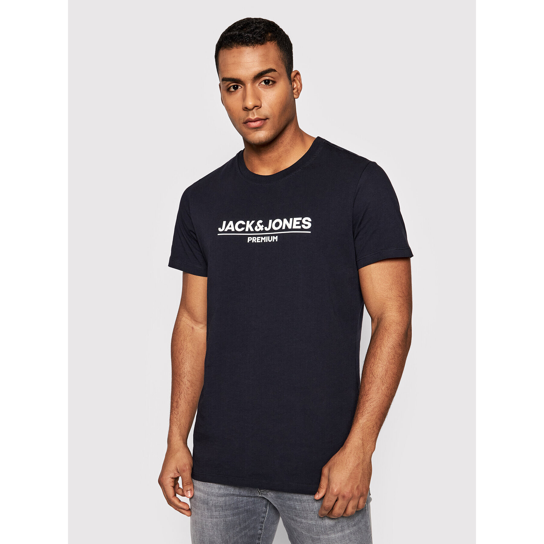 Jack&Jones PREMIUM T-Shirt Branding 12205731 Tmavomodrá Regular Fit - Pepit.cz