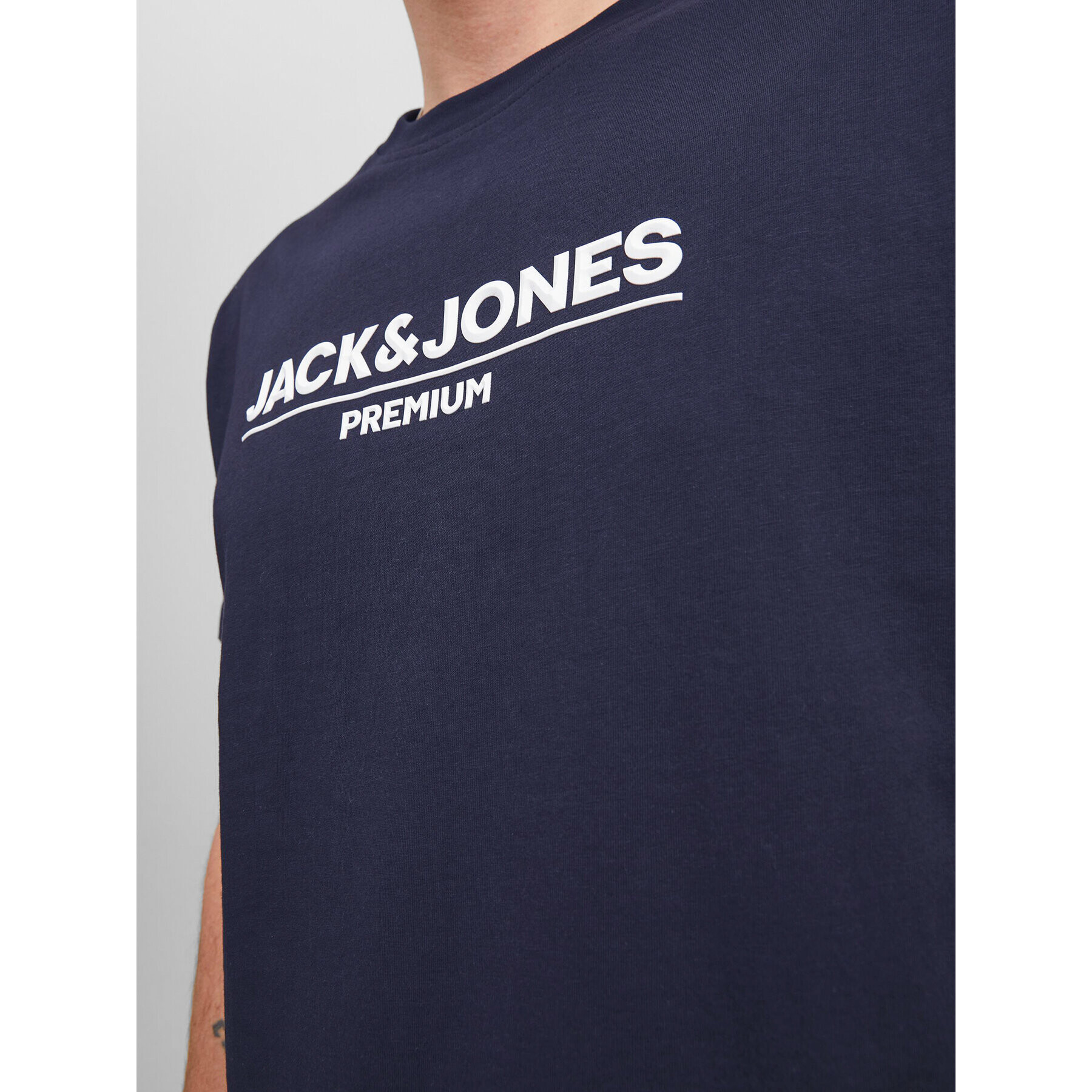 Jack&Jones PREMIUM T-Shirt Branding 12205731 Tmavomodrá Regular Fit - Pepit.cz