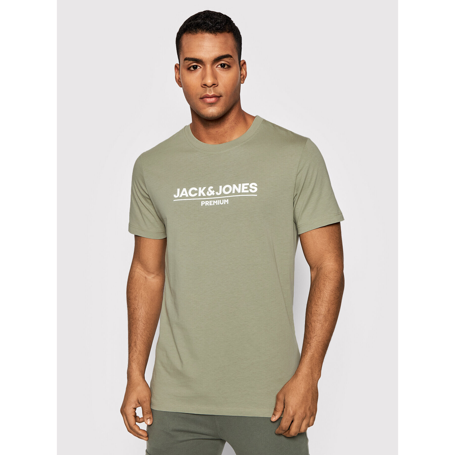 Jack&Jones PREMIUM T-Shirt Branding 12205731 Zelená Regular Fit - Pepit.cz