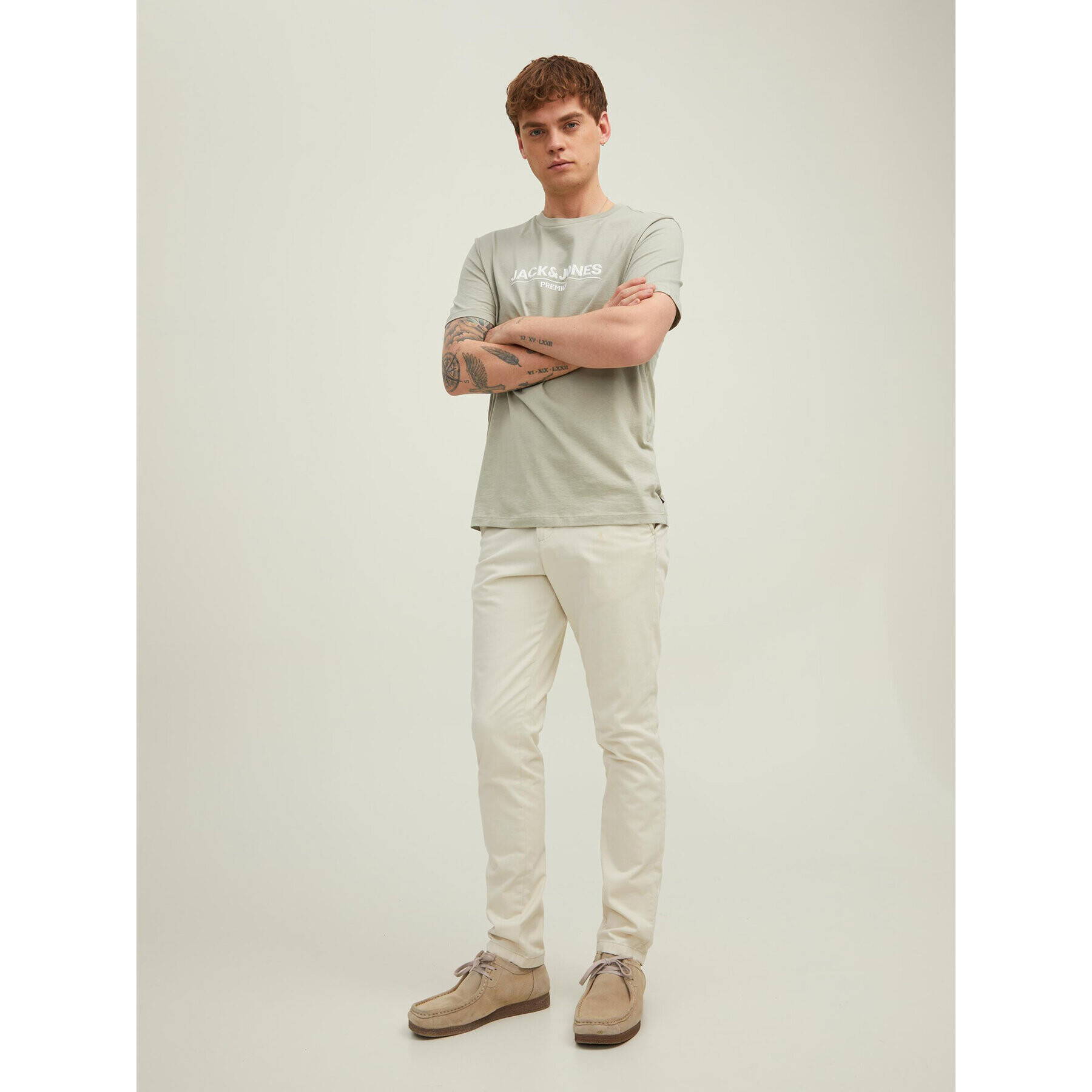 Jack&Jones PREMIUM T-Shirt Branding 12205731 Zelená Regular Fit - Pepit.cz