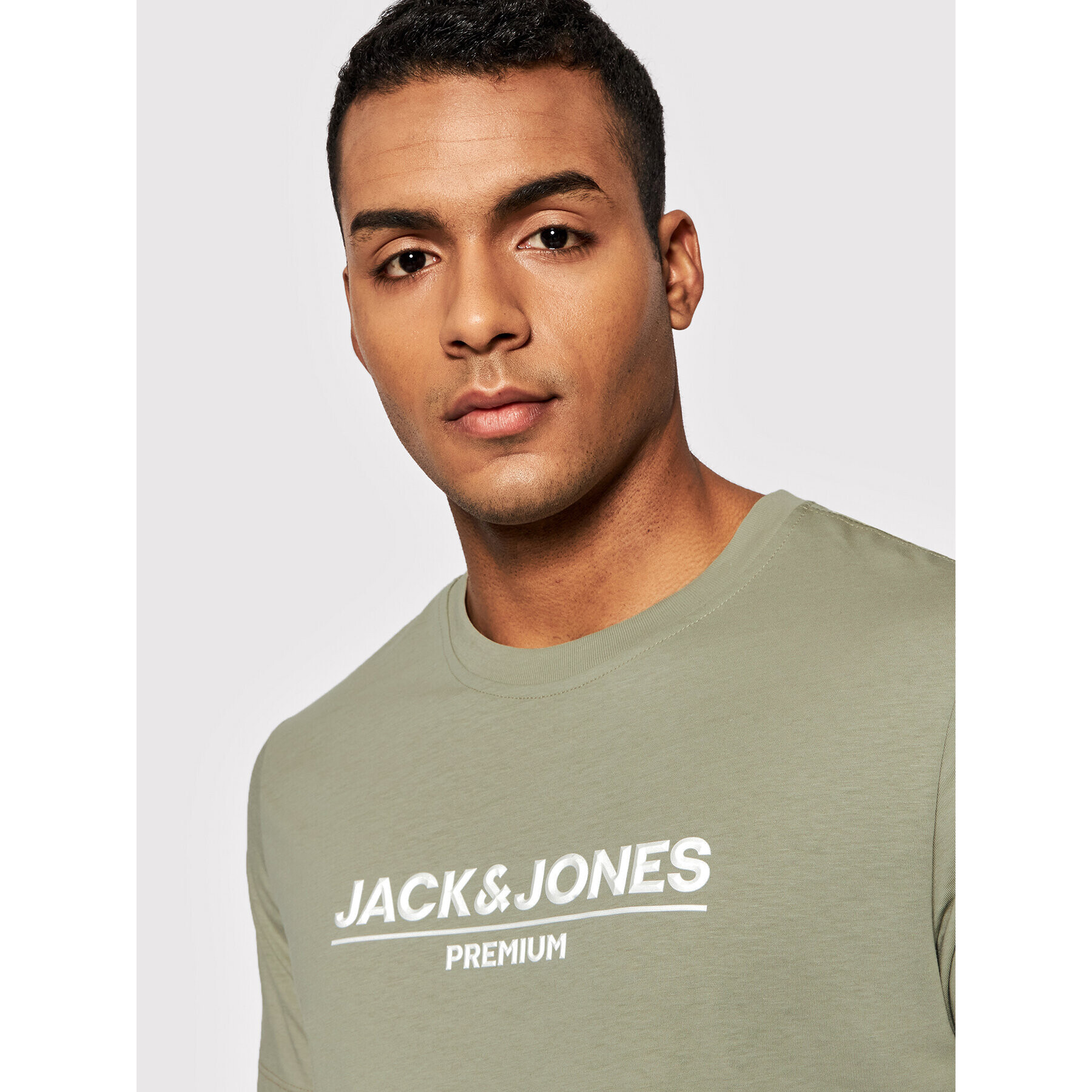 Jack&Jones PREMIUM T-Shirt Branding 12205731 Zelená Regular Fit - Pepit.cz