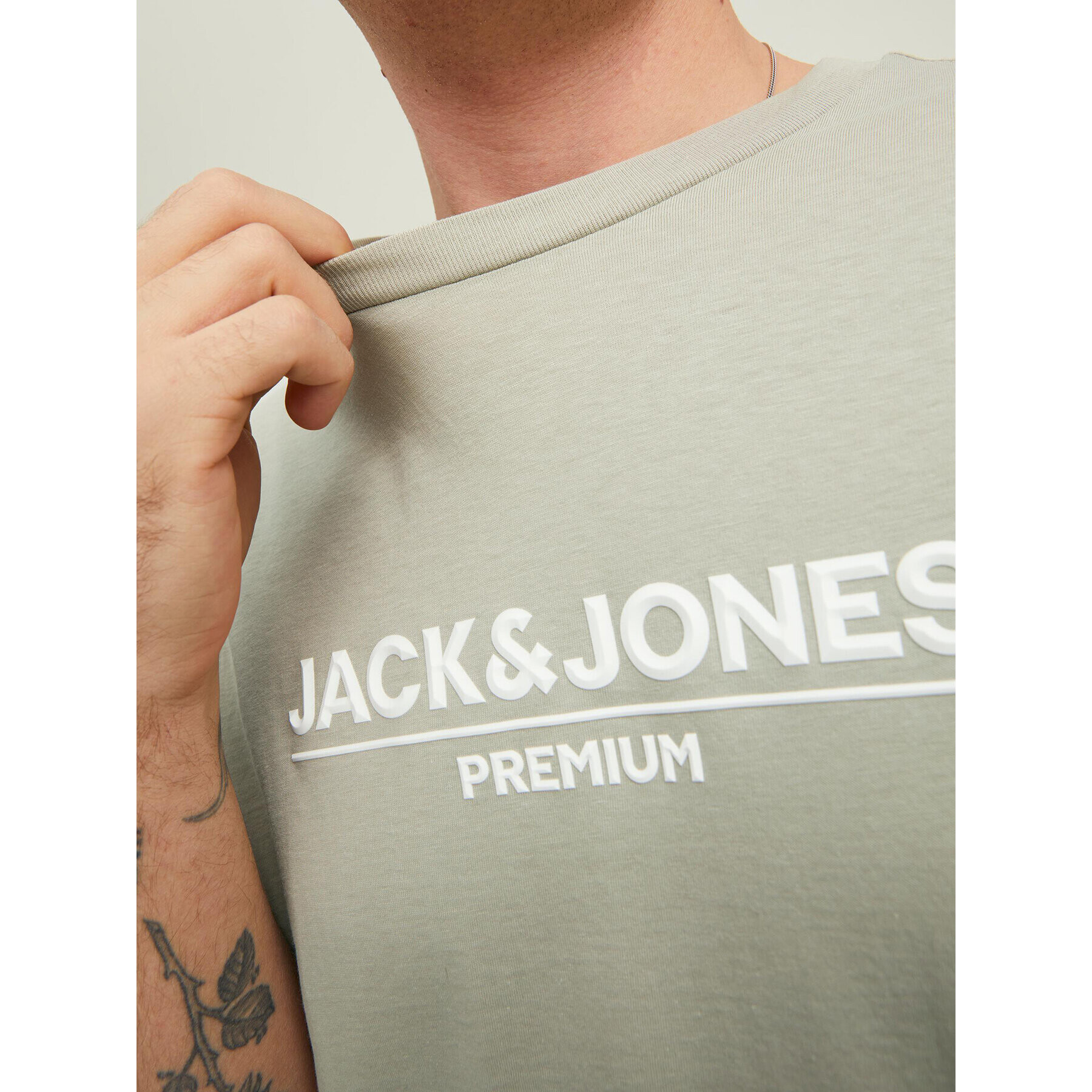 Jack&Jones PREMIUM T-Shirt Branding 12205731 Zelená Regular Fit - Pepit.cz