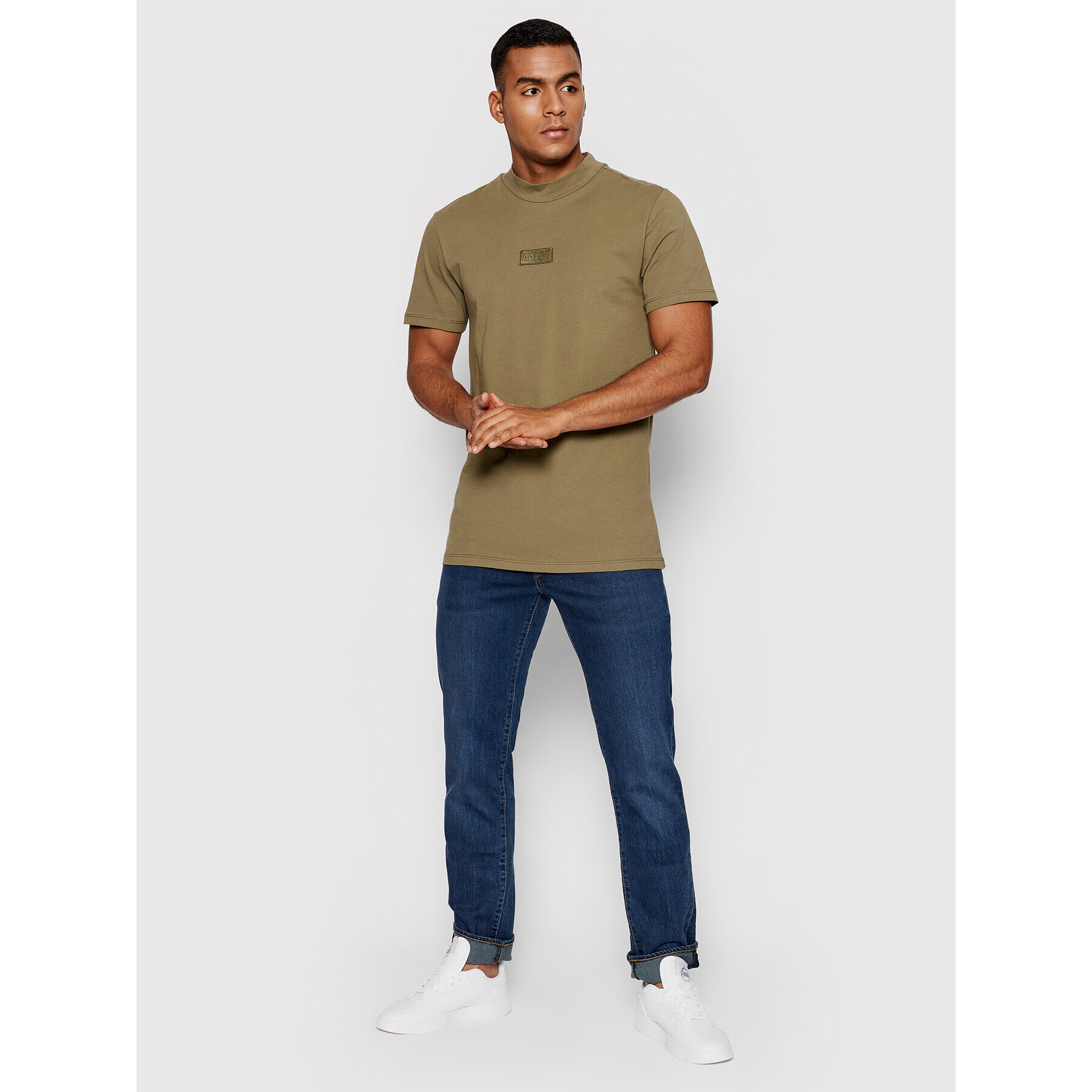 Jack&Jones PREMIUM T-Shirt Frontier 12197620 Zelená Regular Fit - Pepit.cz